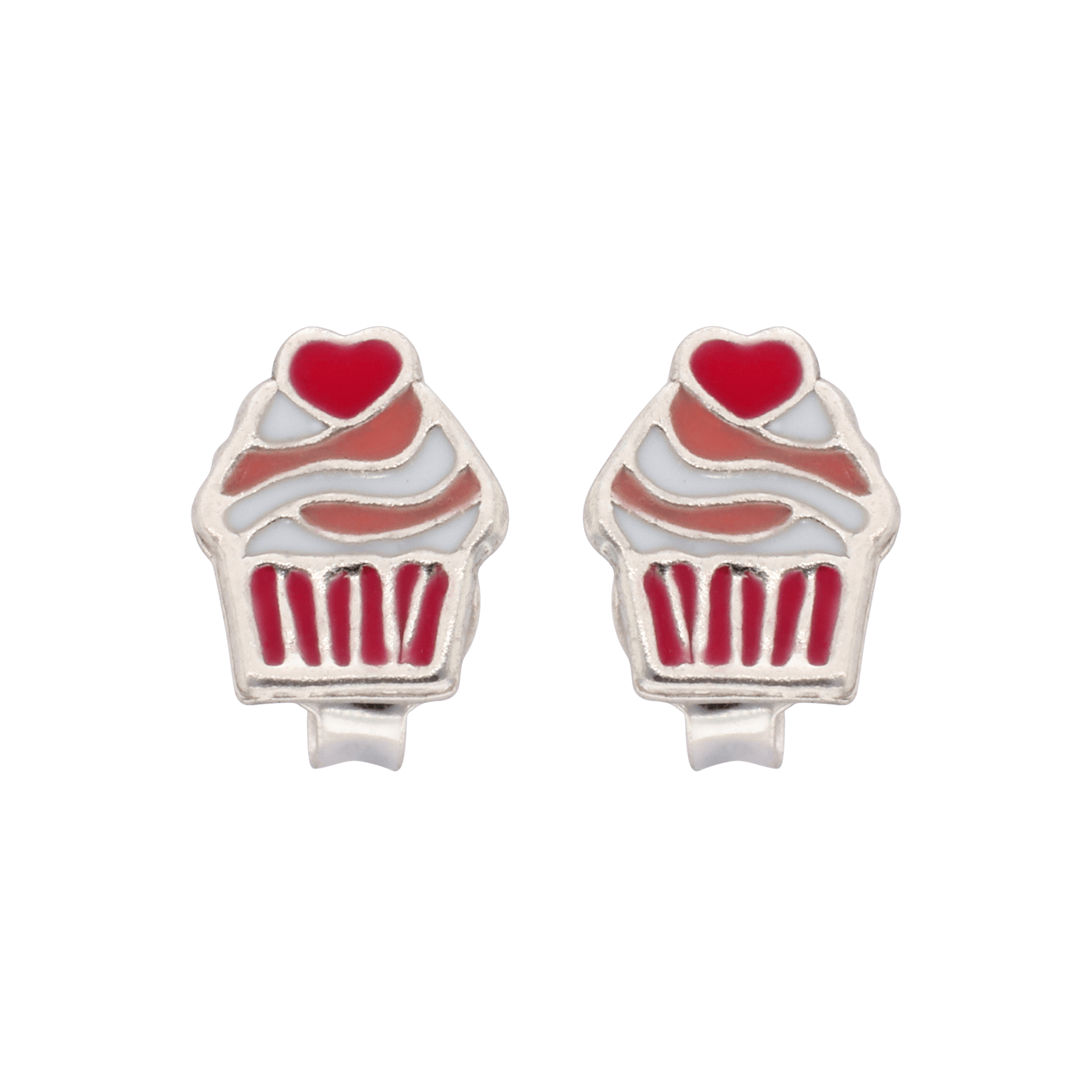 Boucles d'oreilles argent Cupcake