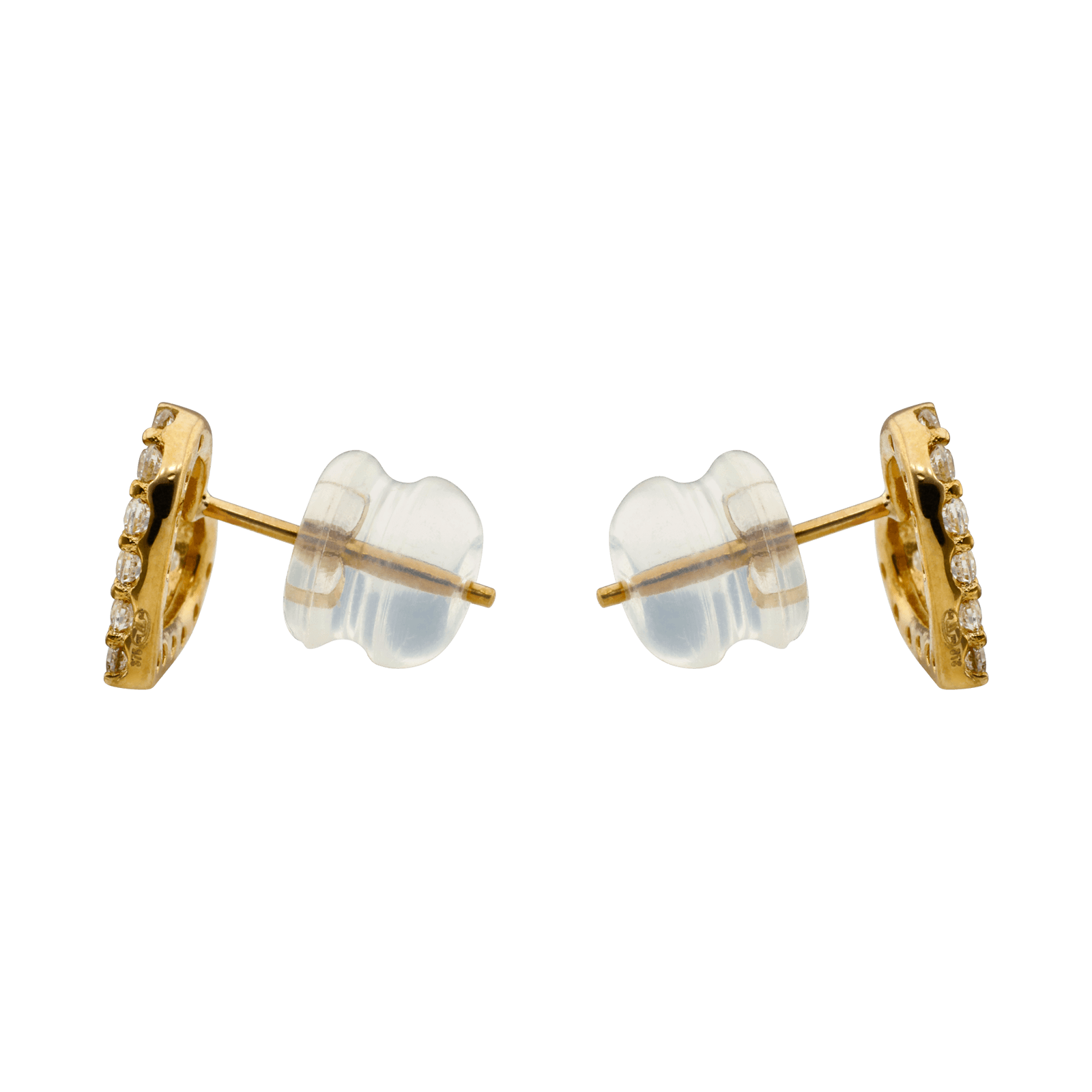Boucles d'Oreilles Coeur ajouré et Oxyde de Zirconium