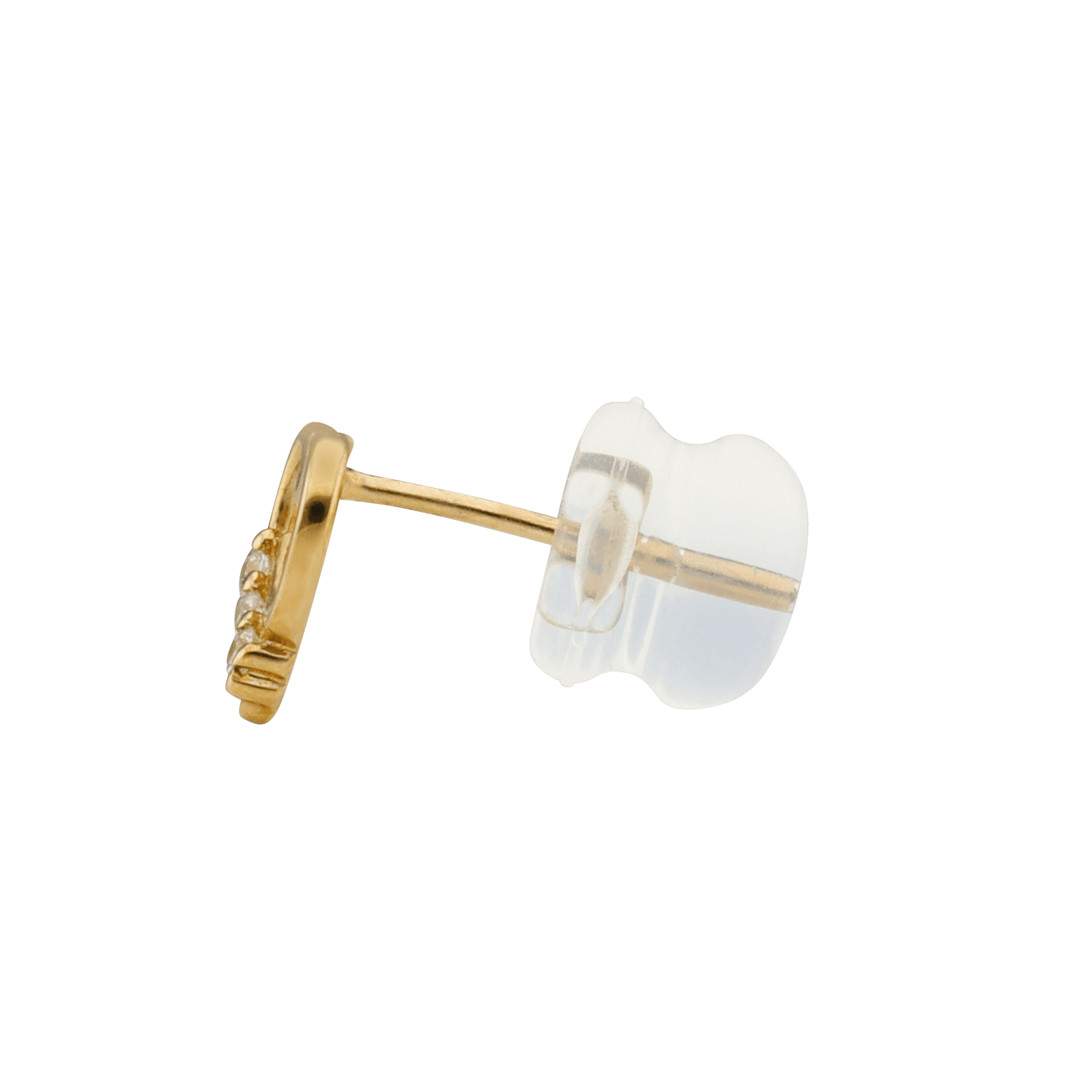 Boucles d'Oreilles puce coeur 3 Oxyde de Zirconium