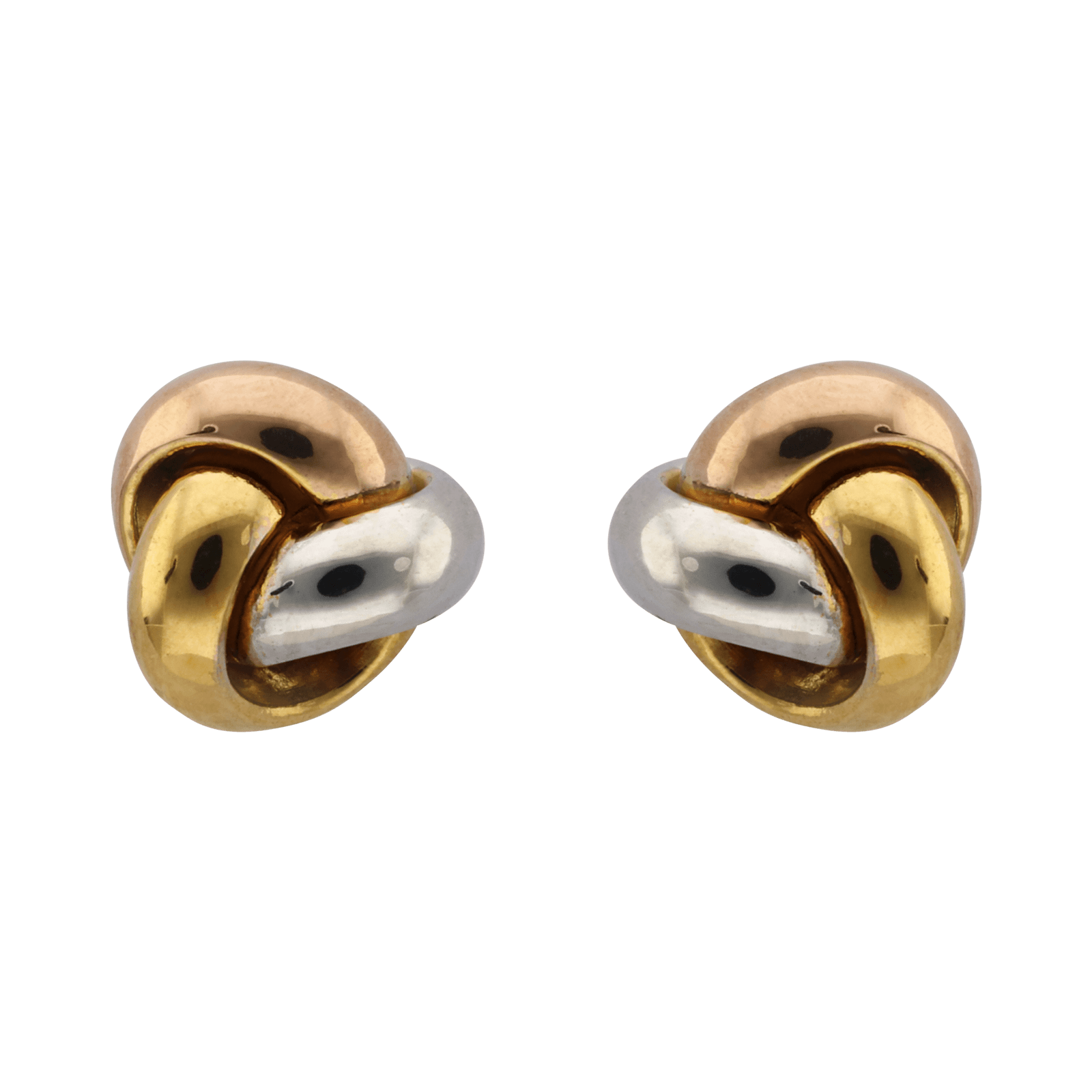 boucles d'oreilles PUCE NOEUD ENLACE TRIColore