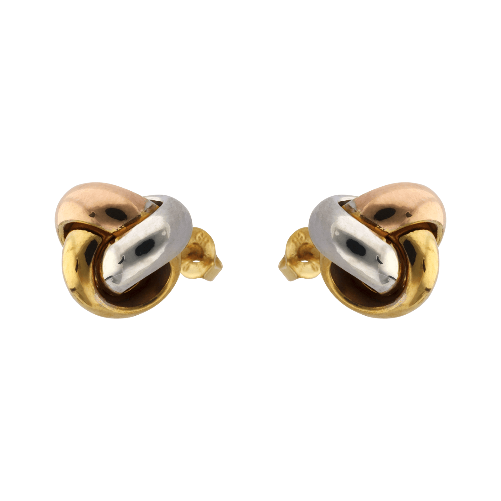 boucles d'oreilles PUCE NOEUD ENLACE TRIColore