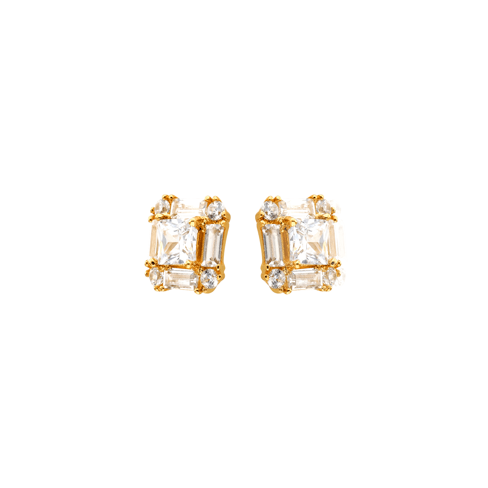Boucles d'Oreilles fantaisie forme carré Oxyde de Zirconium