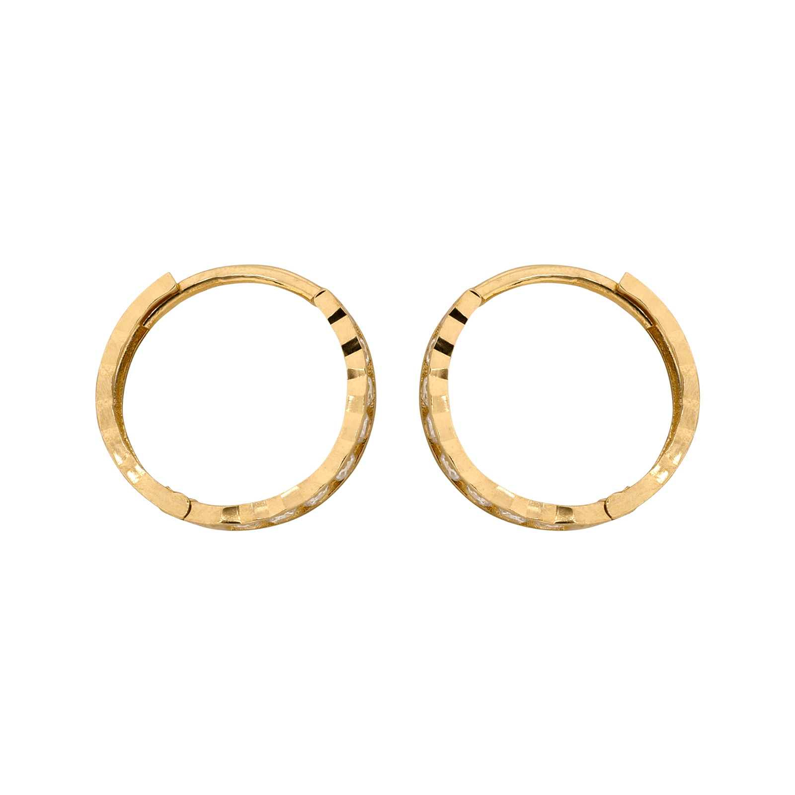 Mono boucle d'Oreille Boucles d'Oreilles Miniature Créole Diamanté Oxyde de Zirconium 12 millimètres