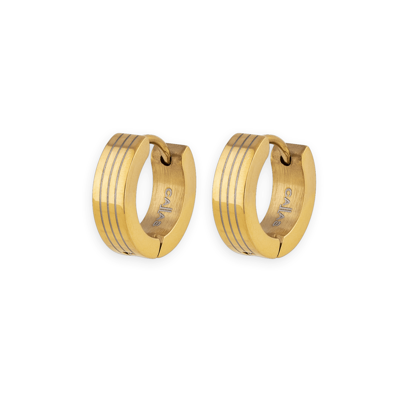 créoles acier jaune 13.5mm