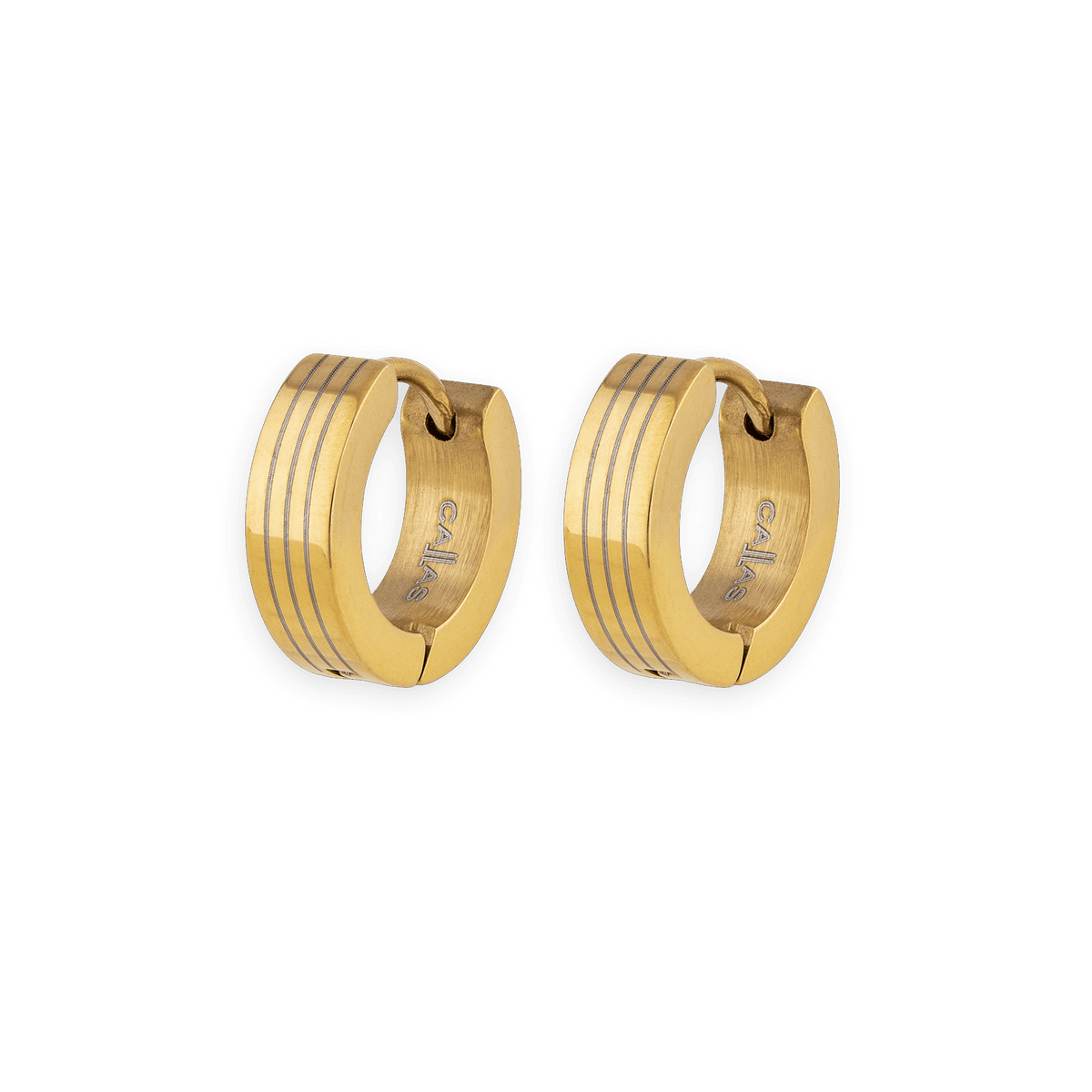 Créoles Acier Jaune 13.5mm Tube 4mm