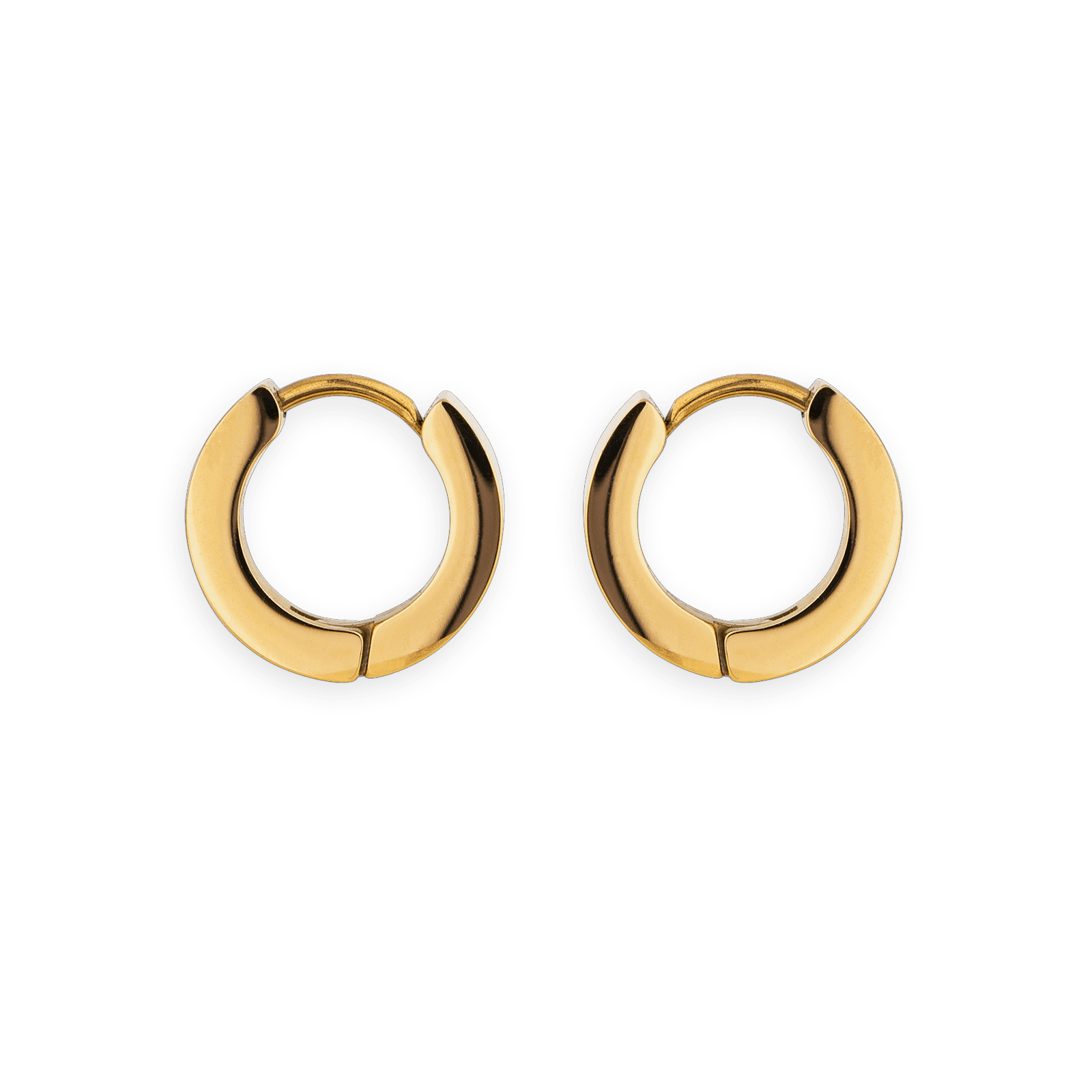 créoles acier jaune 13.5mm