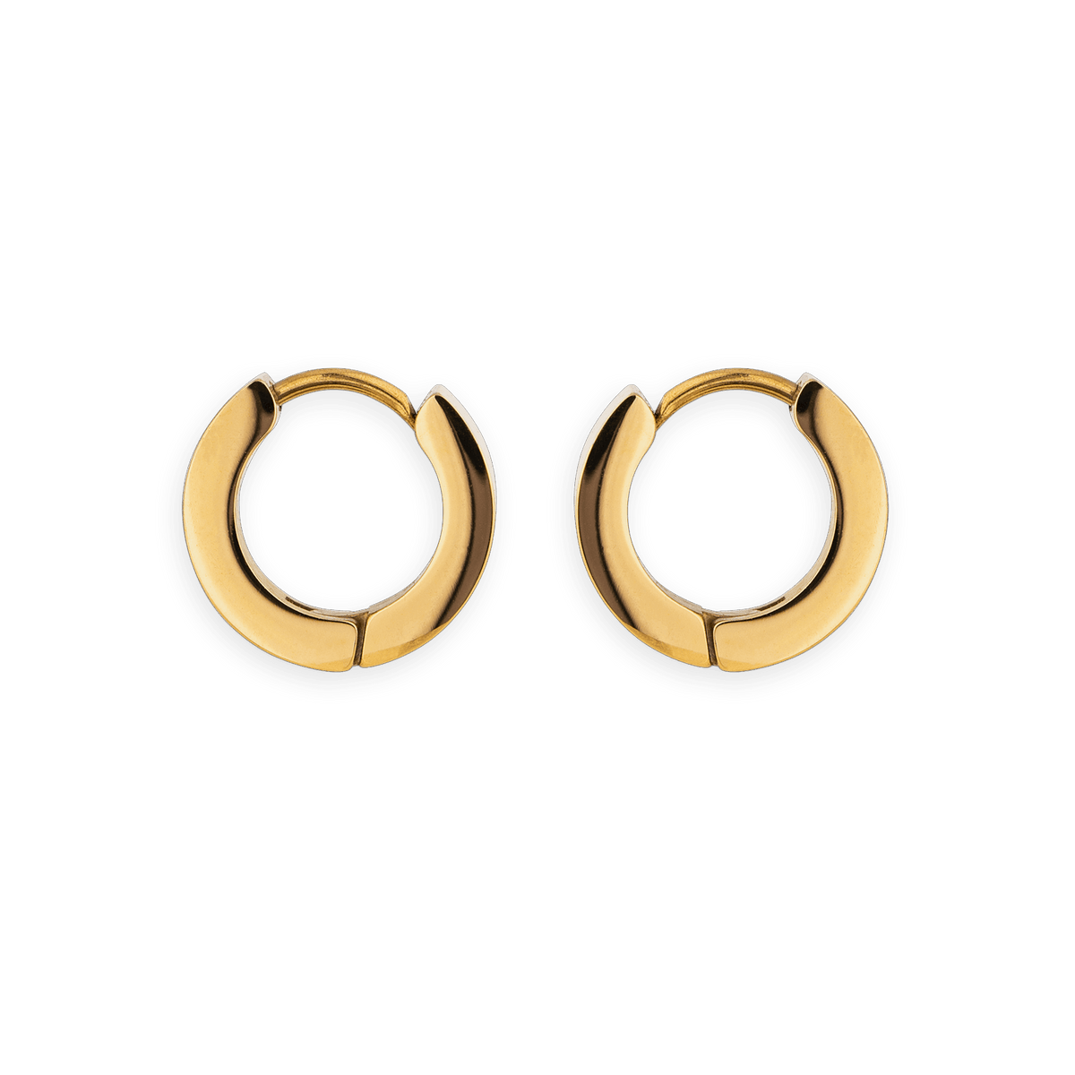 Créoles Acier Jaune 13.5mm Tube 4mm