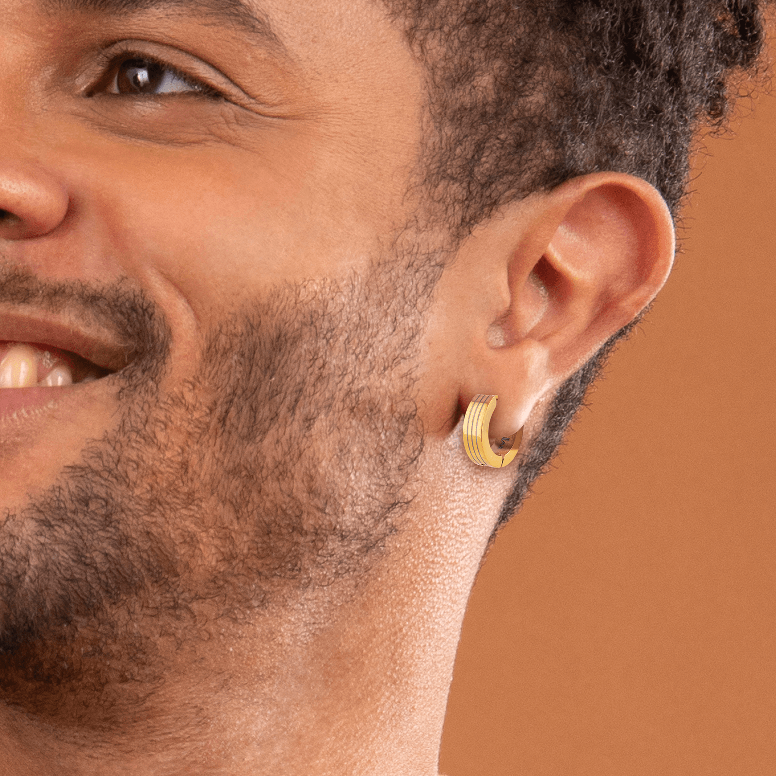 créoles acier jaune 13.5mm