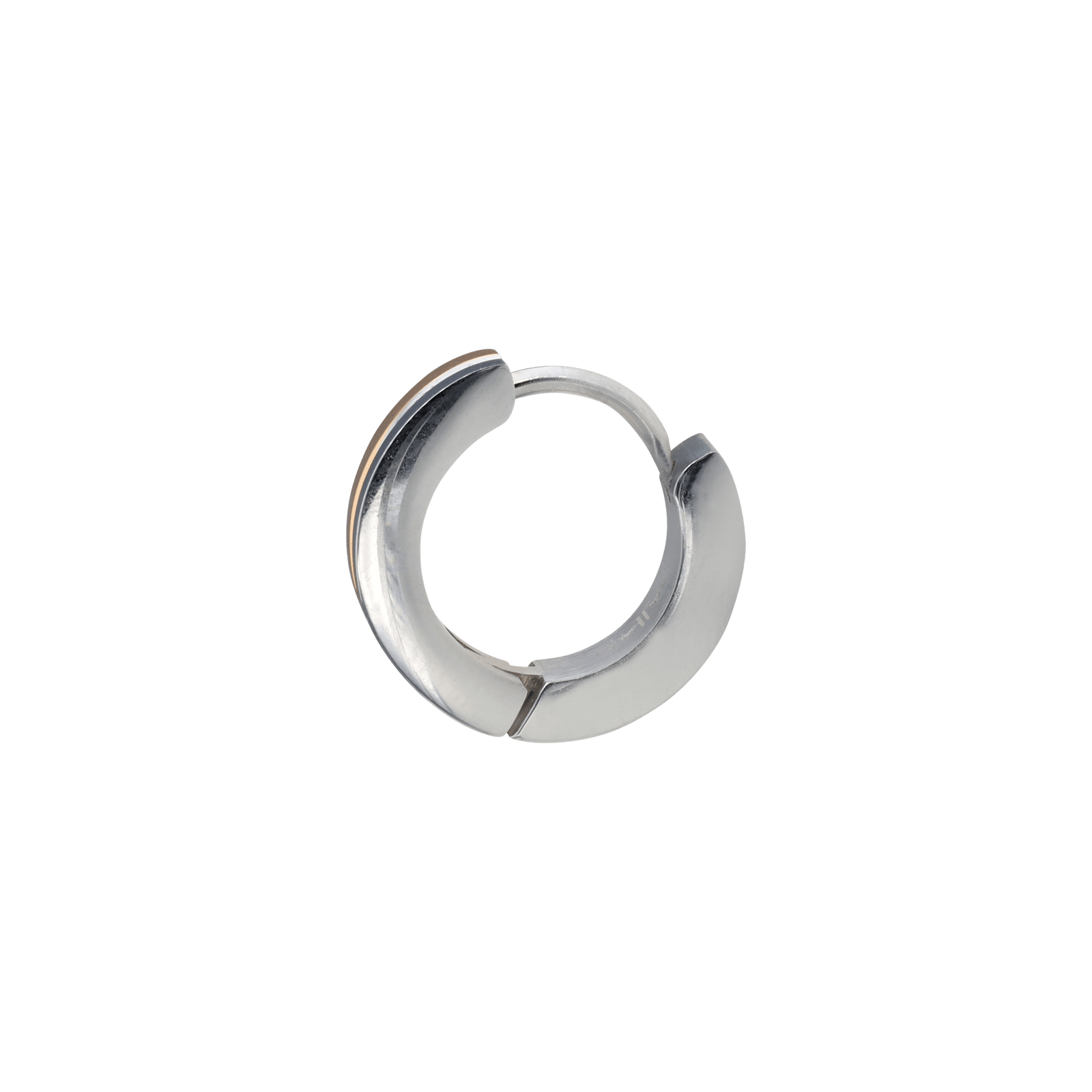 Créoles Callas Acier 4x13mm Bicolore Ion Plating Rose