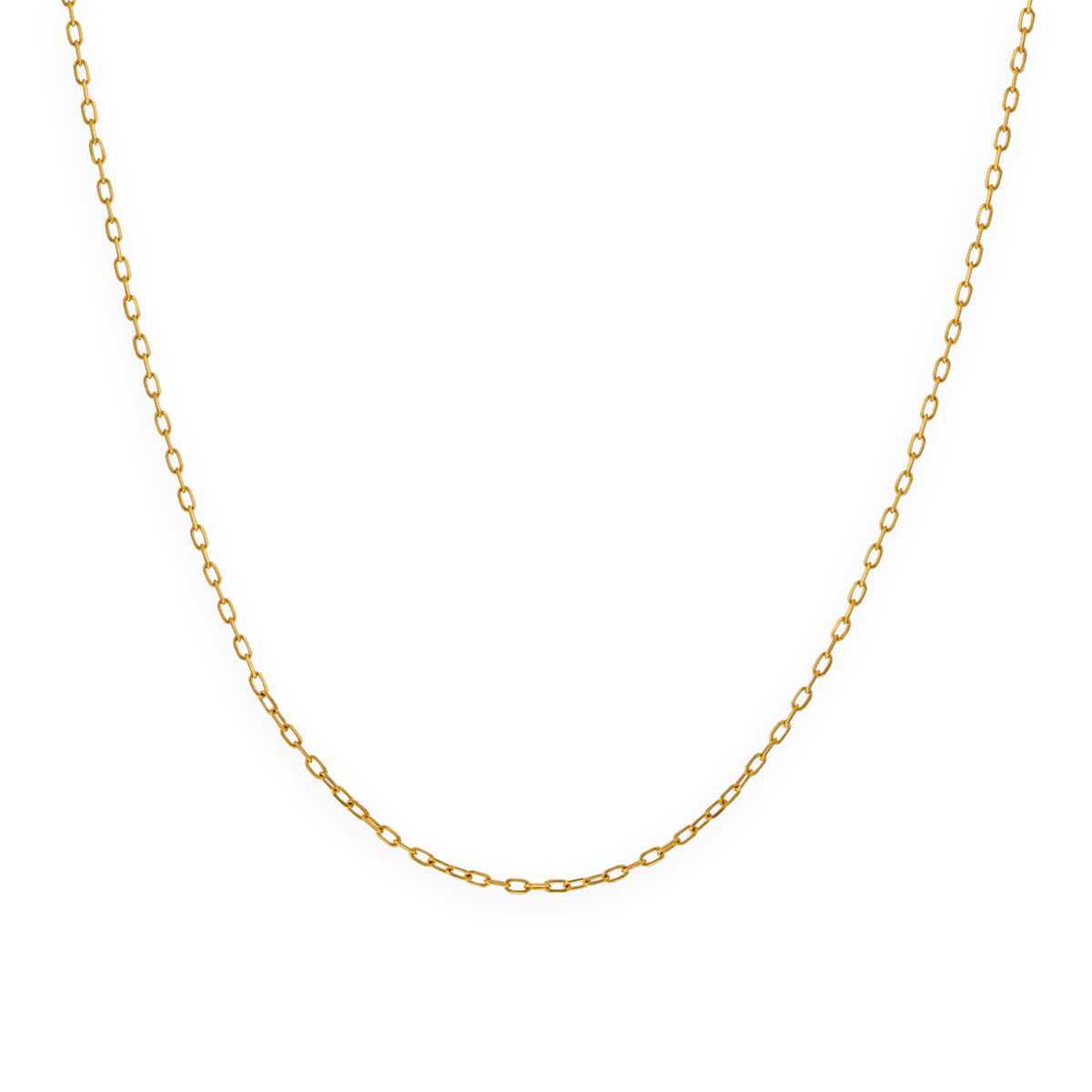 Collier Chaîne Or 375 Maille Forçat Diamanté Allégé 1mm 40cm
