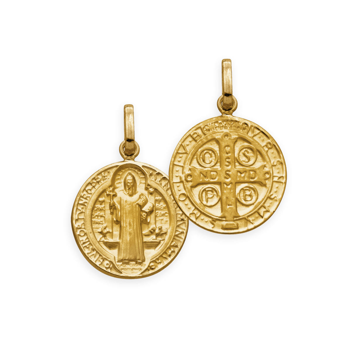 Médaille Or 375 Saint Benoit 14*21mm Avec Bélière