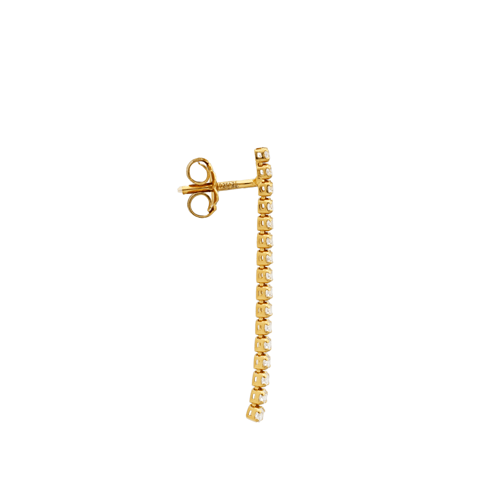 boucles d'oreilles argent rivière argent doré zirconia cubique vert jaune & jrose