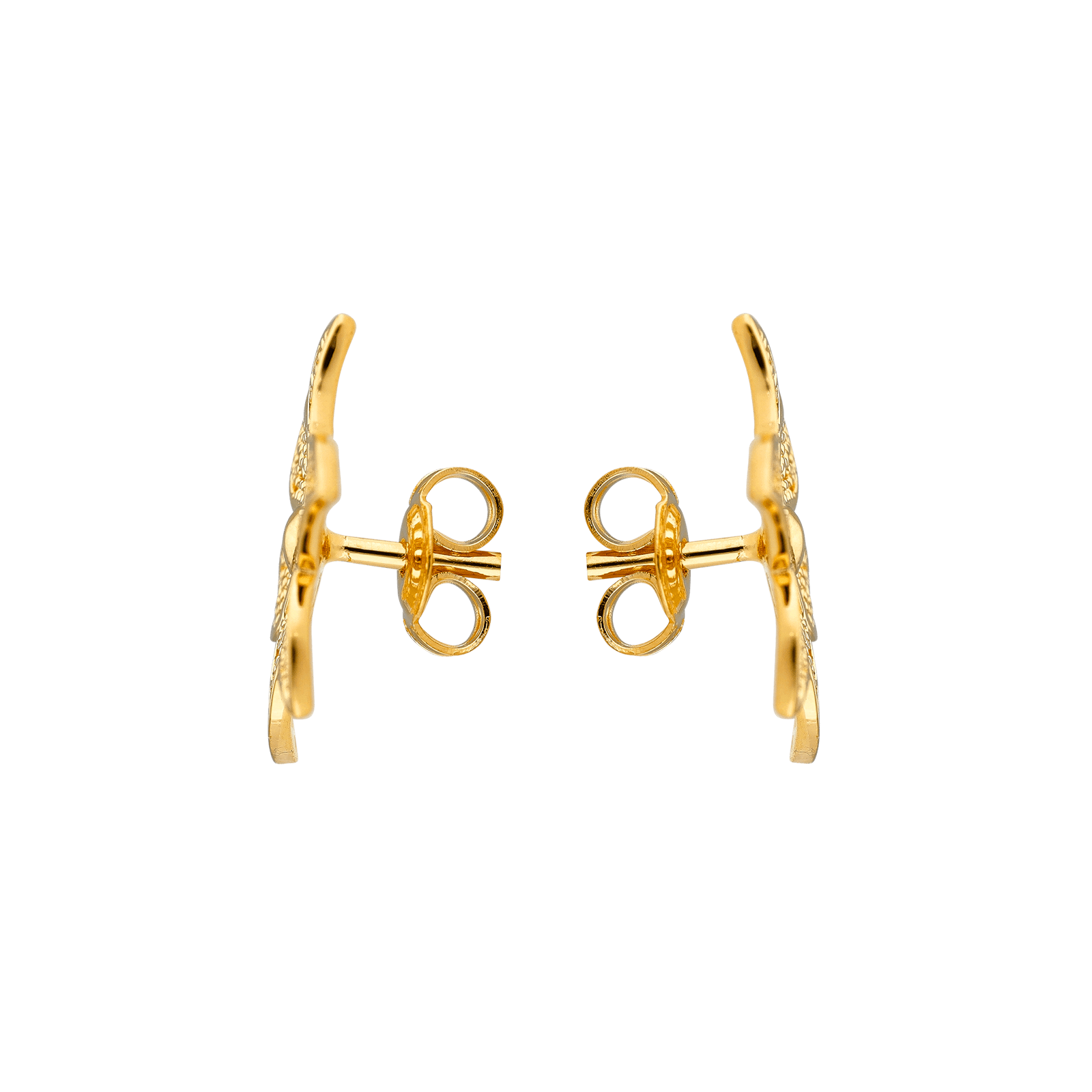 Boucles d'Oreilles plaqué or fleur filigrane