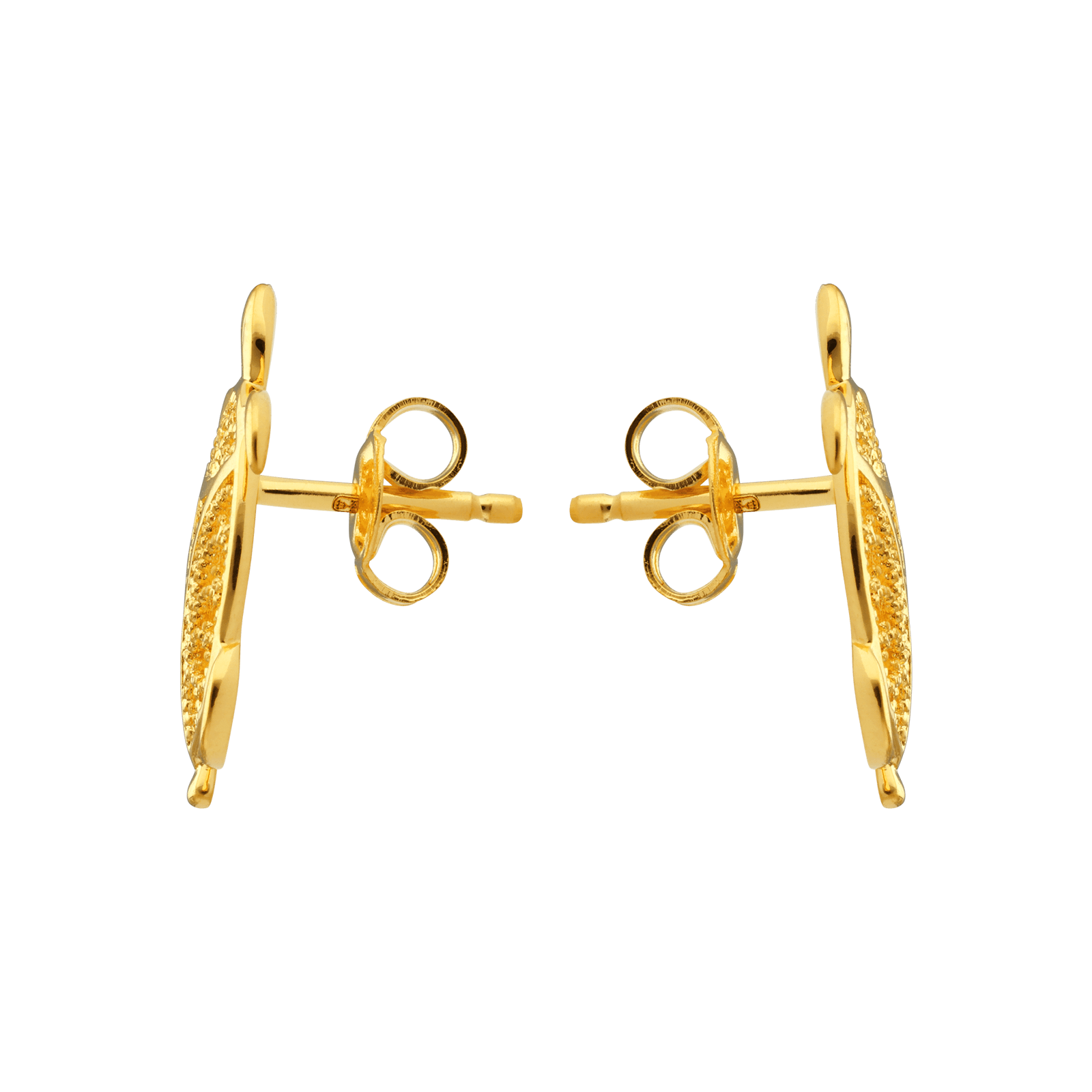 Boucles d'Oreilles plaqué or Tortue filigrane