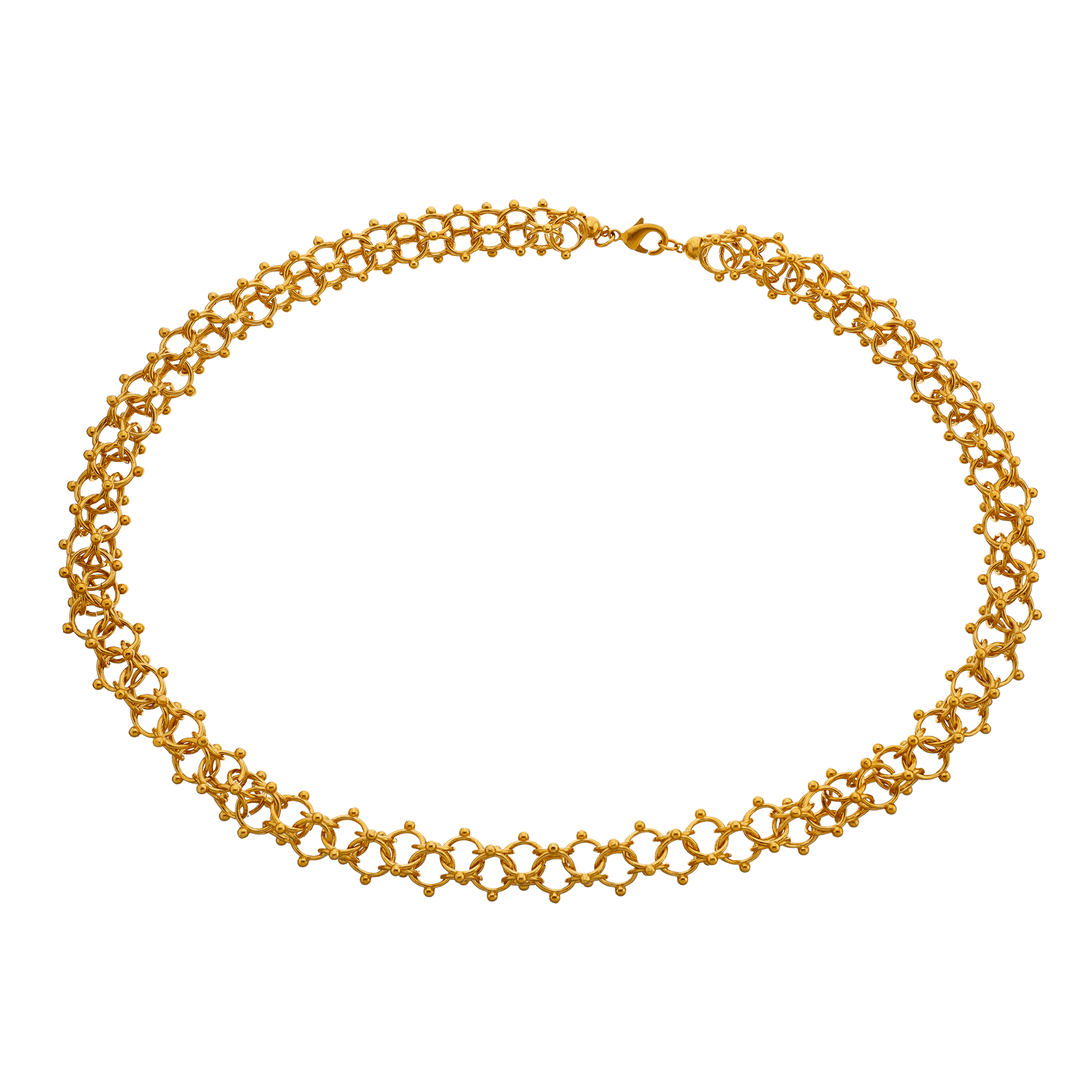 collier cyclone 12 mm plaqué or 60cm