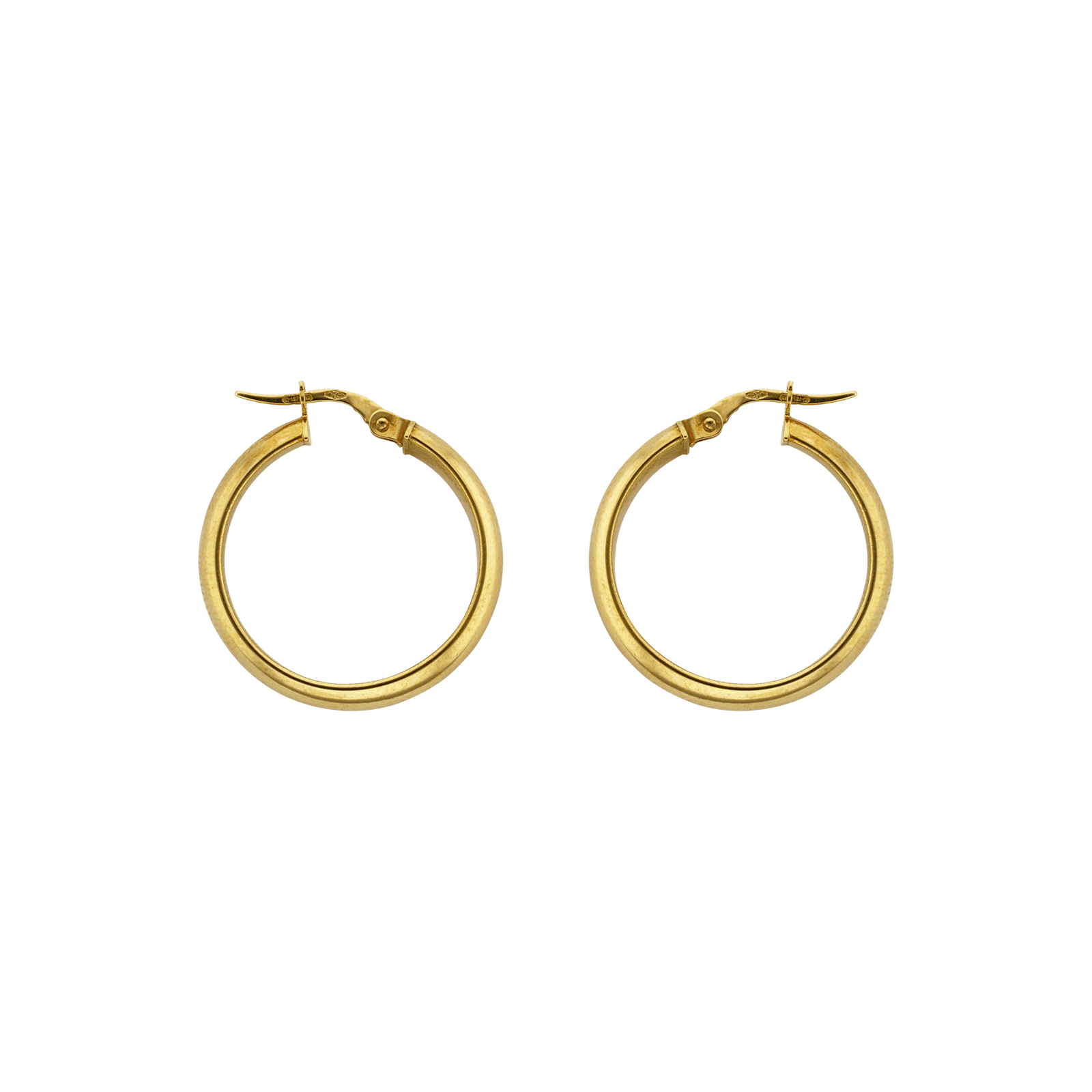 créoles tout or demi jonc 4.8/20 mm intérieure