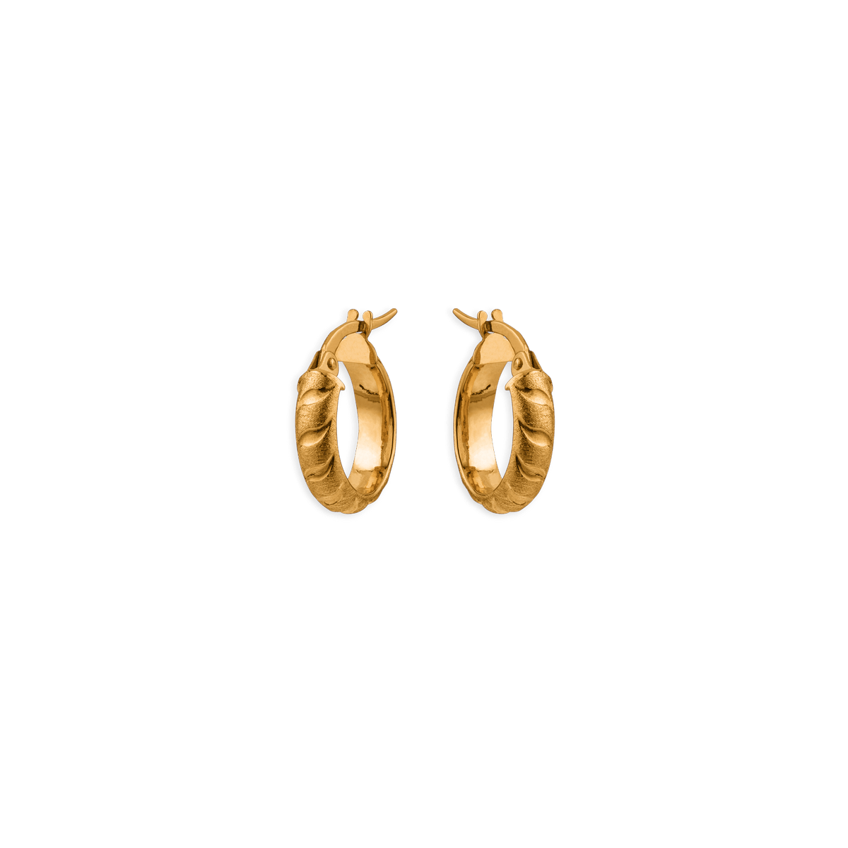 Créoles Or 750 Fantaisie 15mm Tube 3.7mm