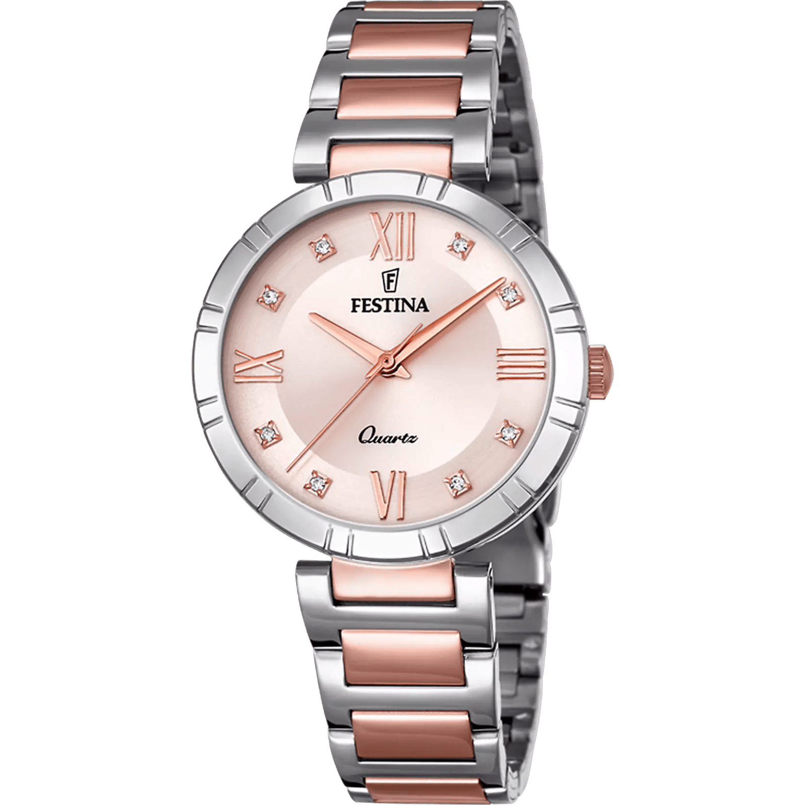 montre festina mademoiselle f16937/e : bracelet bicolore