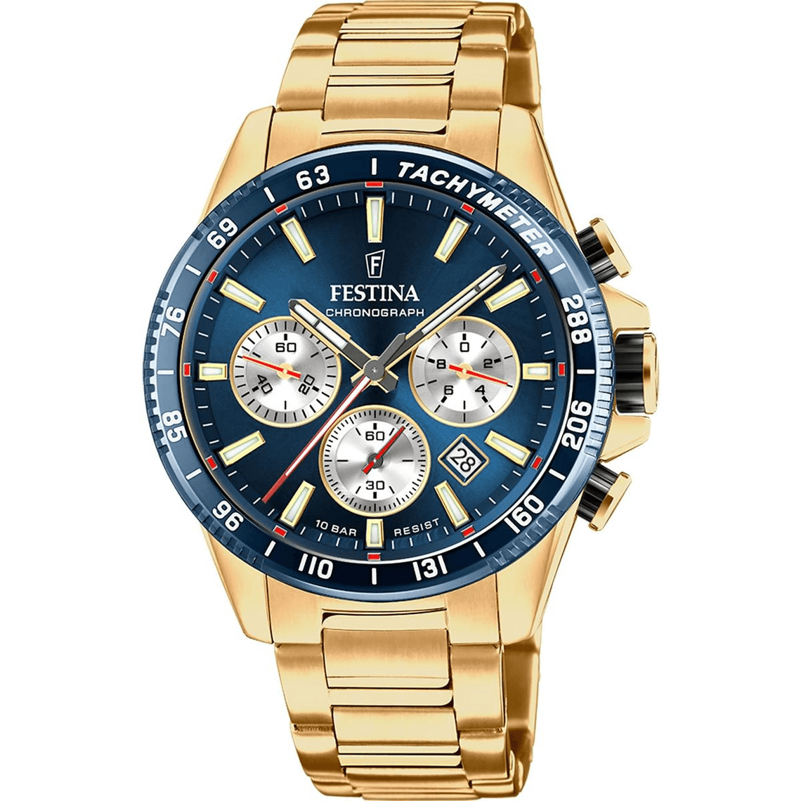 Montre Homme Festina TIMELESS CHRONOGRAPH F20634-2 - Bracelet Acier Doré