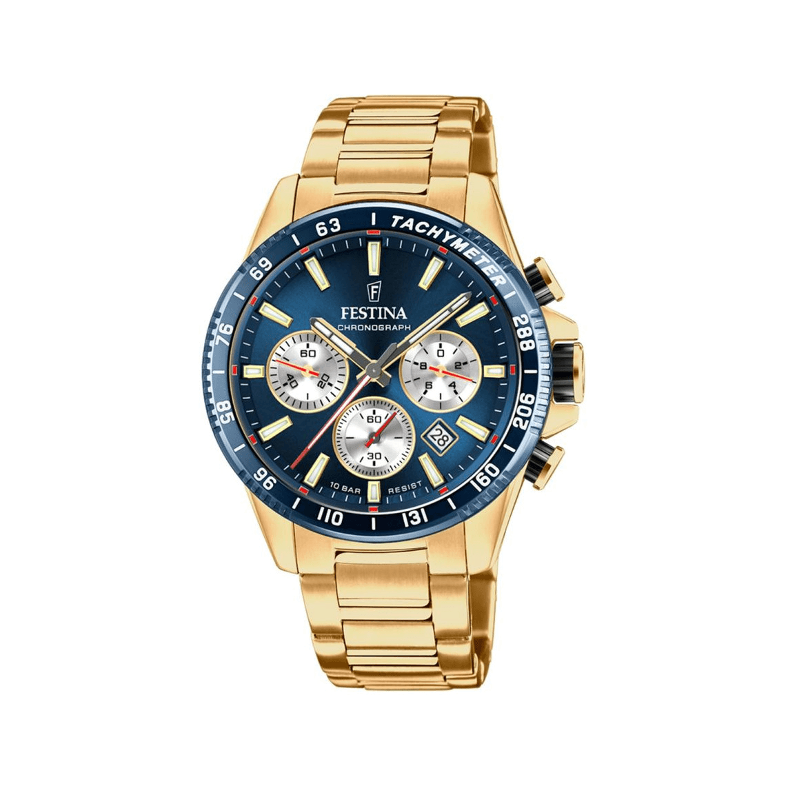 Montre Homme Festina TIMELESS CHRONOGRAPH F20634-2 - Bracelet Acier Doré