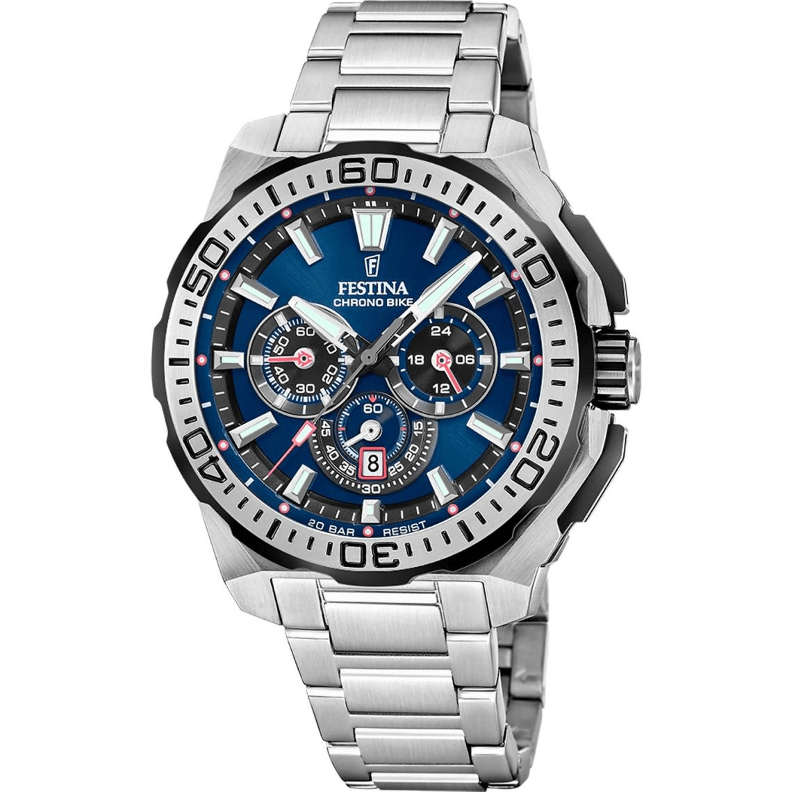 Montre Homme Festina Chrono Bike - F20724-2 Bracelet Acier Argent