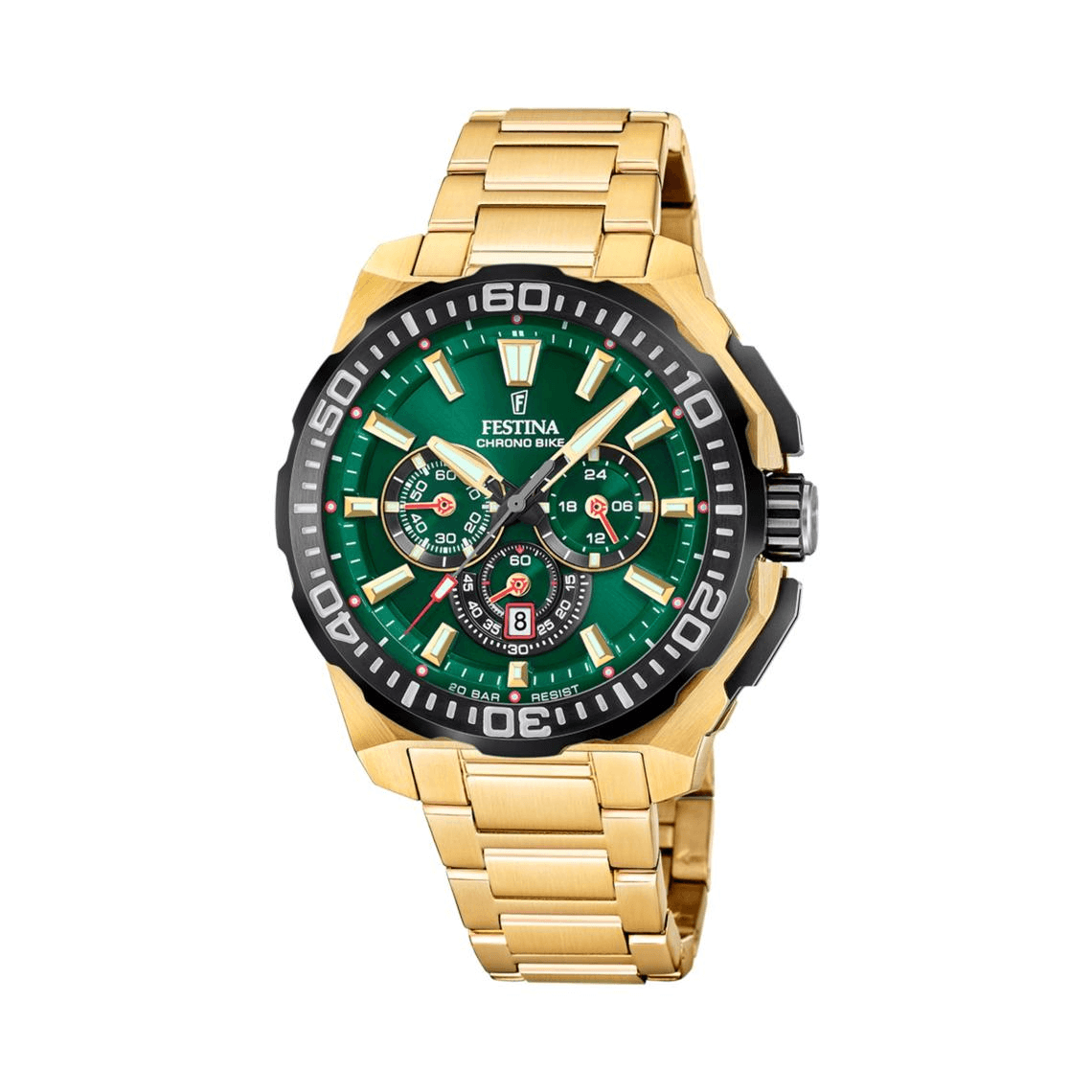 Montre Homme Festina Chrono Bike - F20727-2 Bracelet Acier Doré