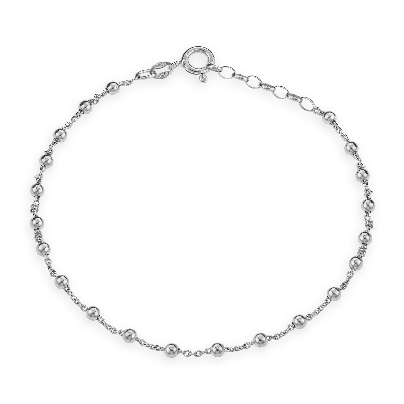 Chaîne Cheville Argent925 Grain D'argent