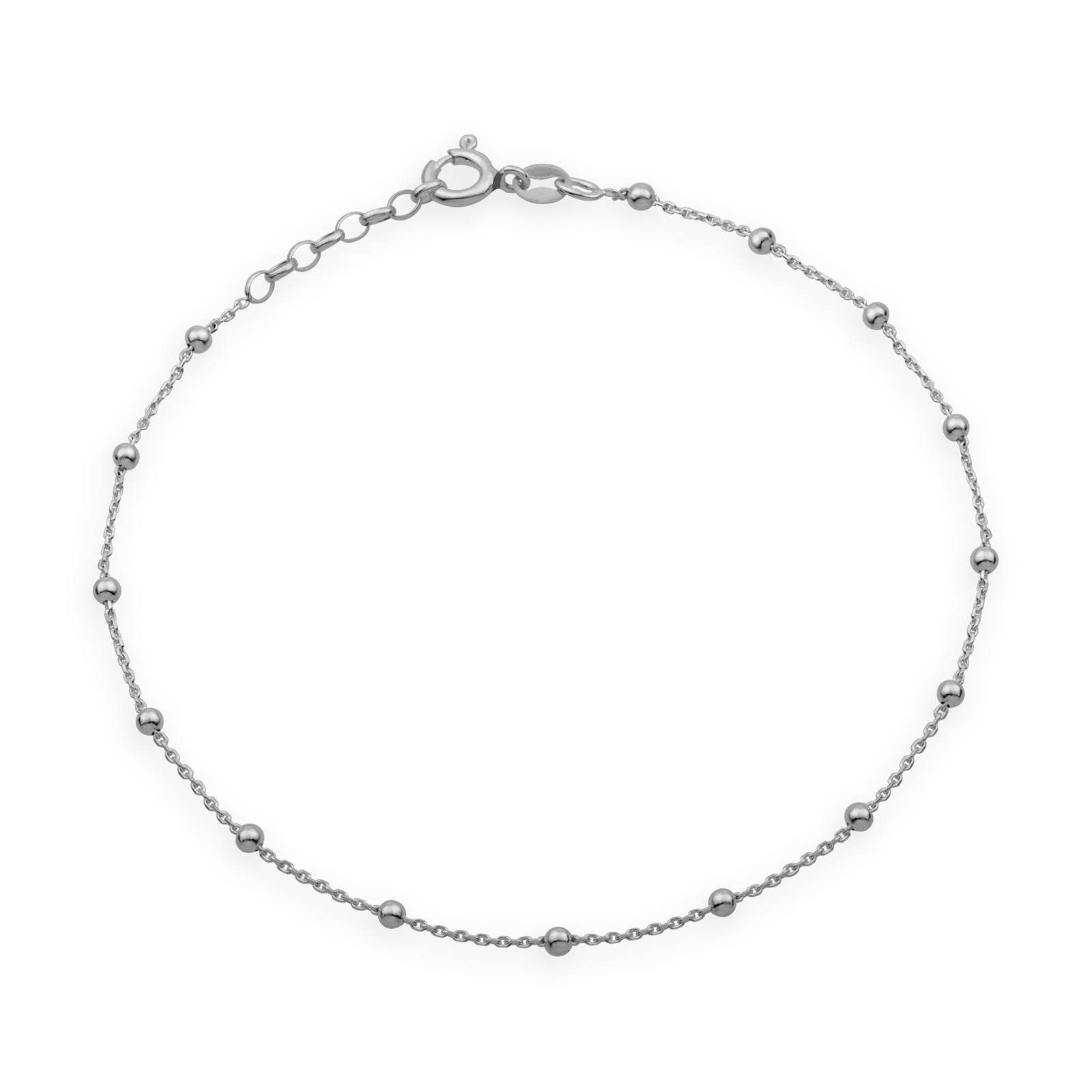 Chaîne Cheville Argent925 Grain D'argent