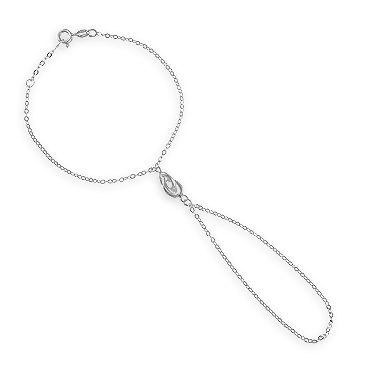 Chaîne Main Argent 925 1.9mm 17 à 19cm Noeud Forçat Antillais 7*12mm