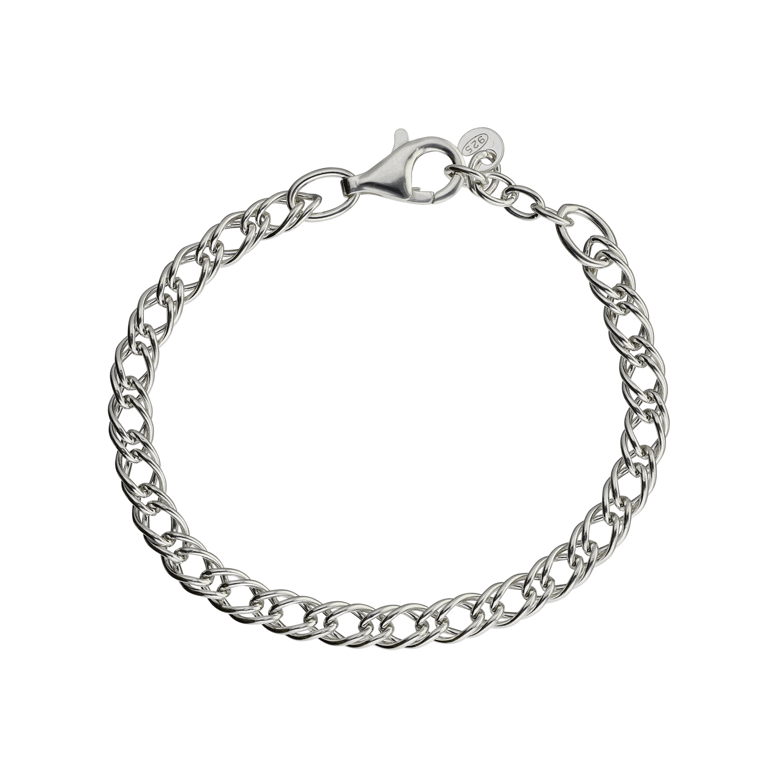 bracelet maille fantaisie deux fils 20cm