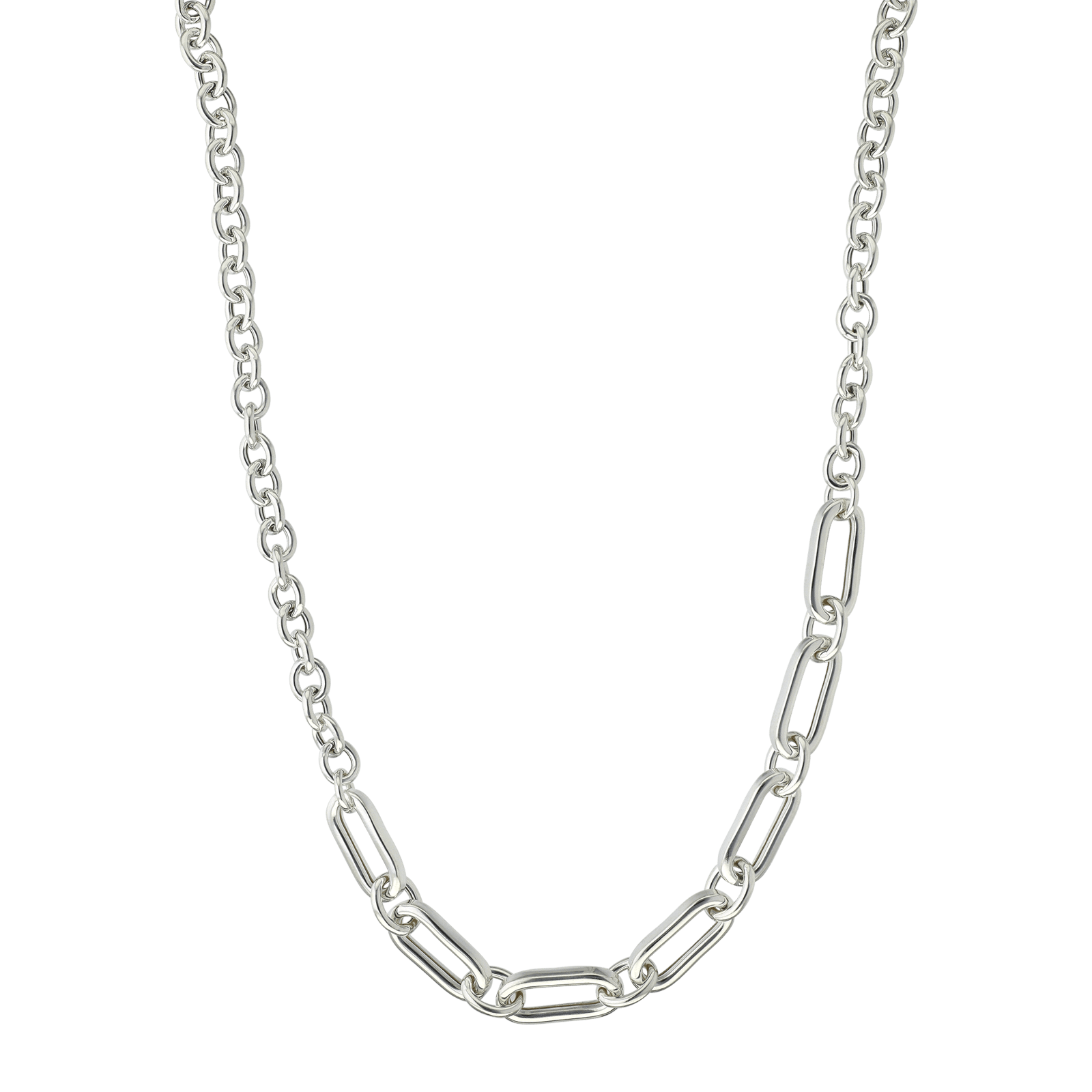 Argent Centre mailles ovales 45cm
