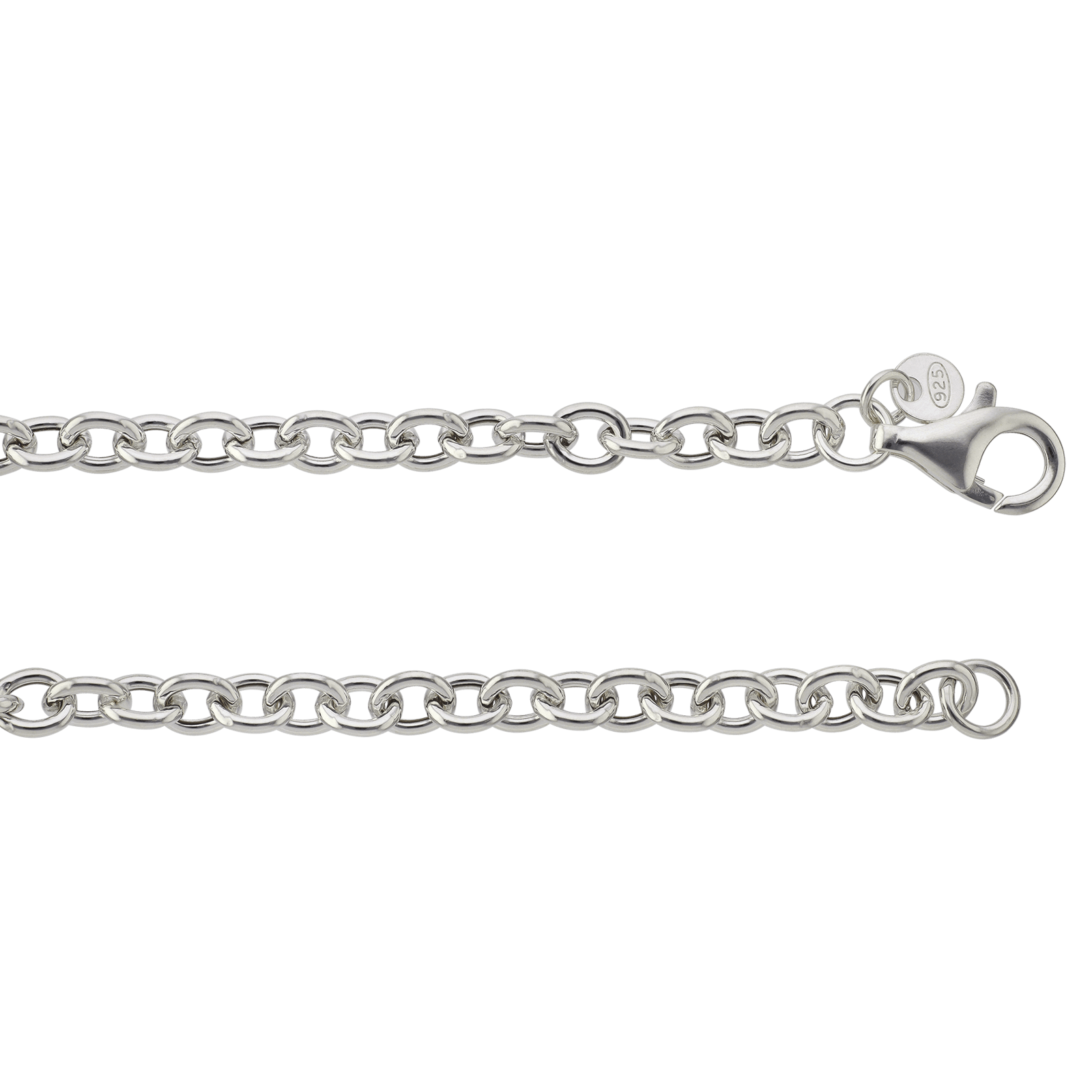 Argent Centre mailles ovales 45cm