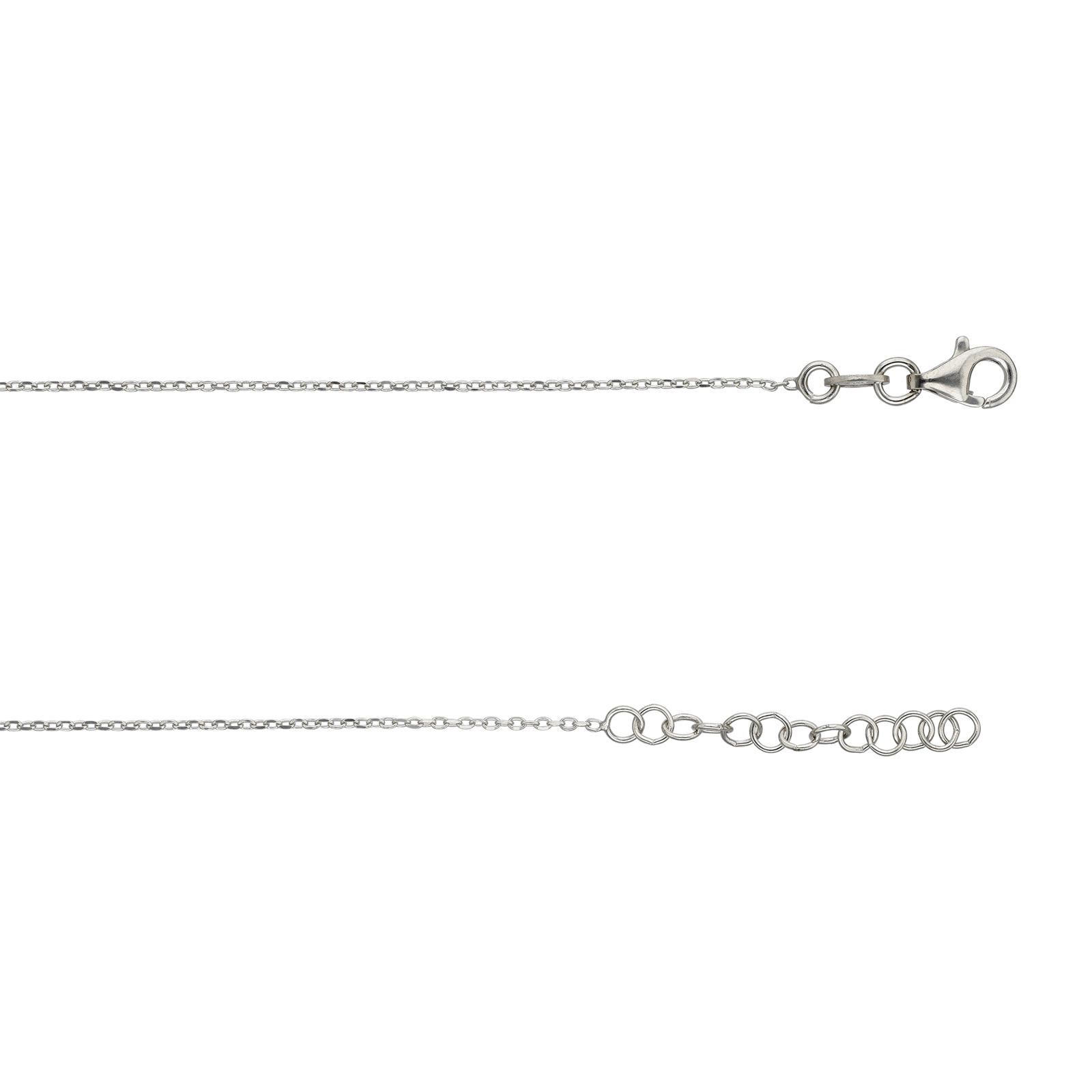 Collier Argent Centre coeur martelée 42 plus 3 centimètres