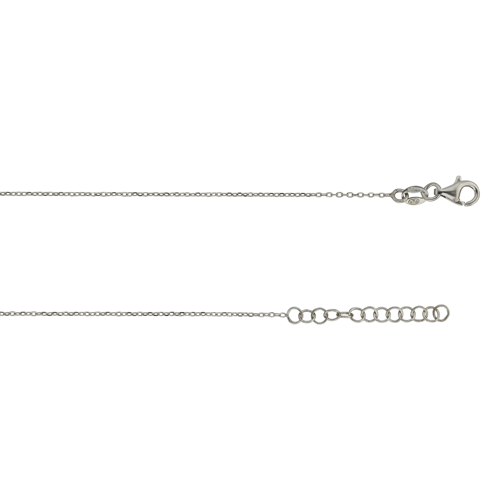 Collier Argent Centre cercle martelée 42 plus 3 centimètres