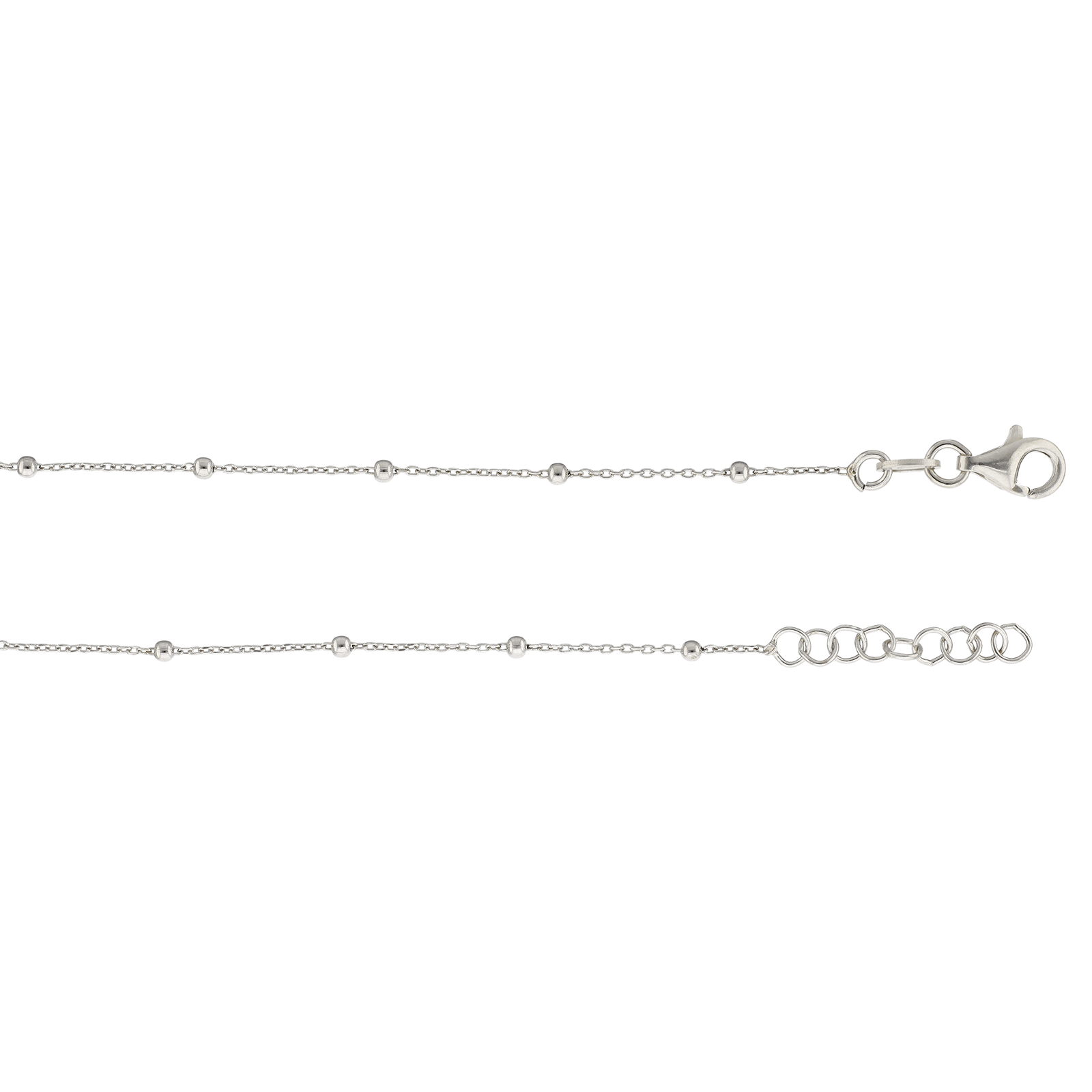 Bracelet Argent boule Centre coeur ajouré 18 centimètres plus 2 centimètres