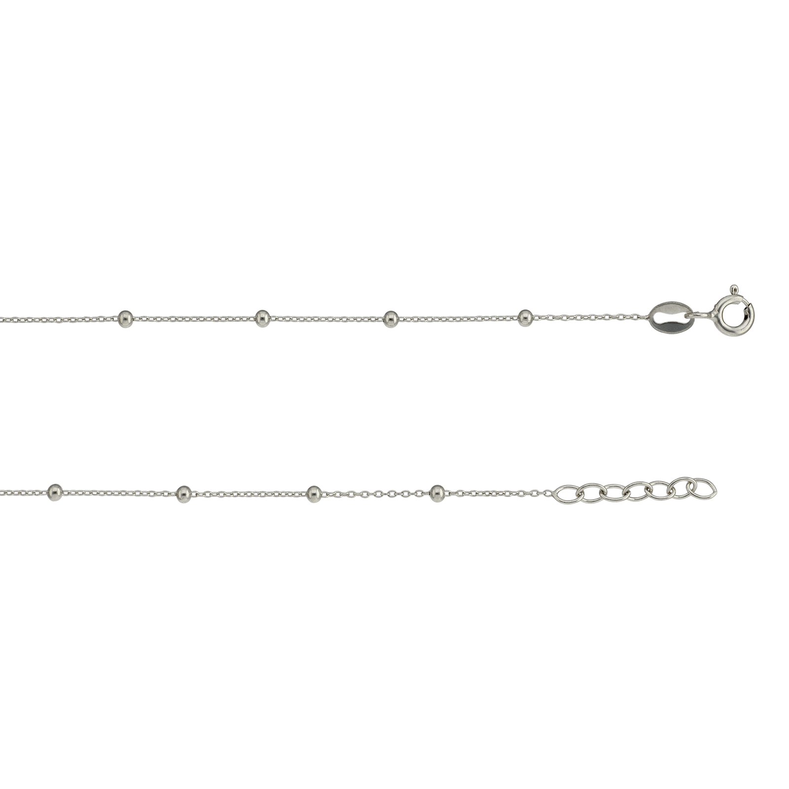 Bracelet Argent blé Centre coeur intérieur Infini 18 centimètres plus 2 centimètres