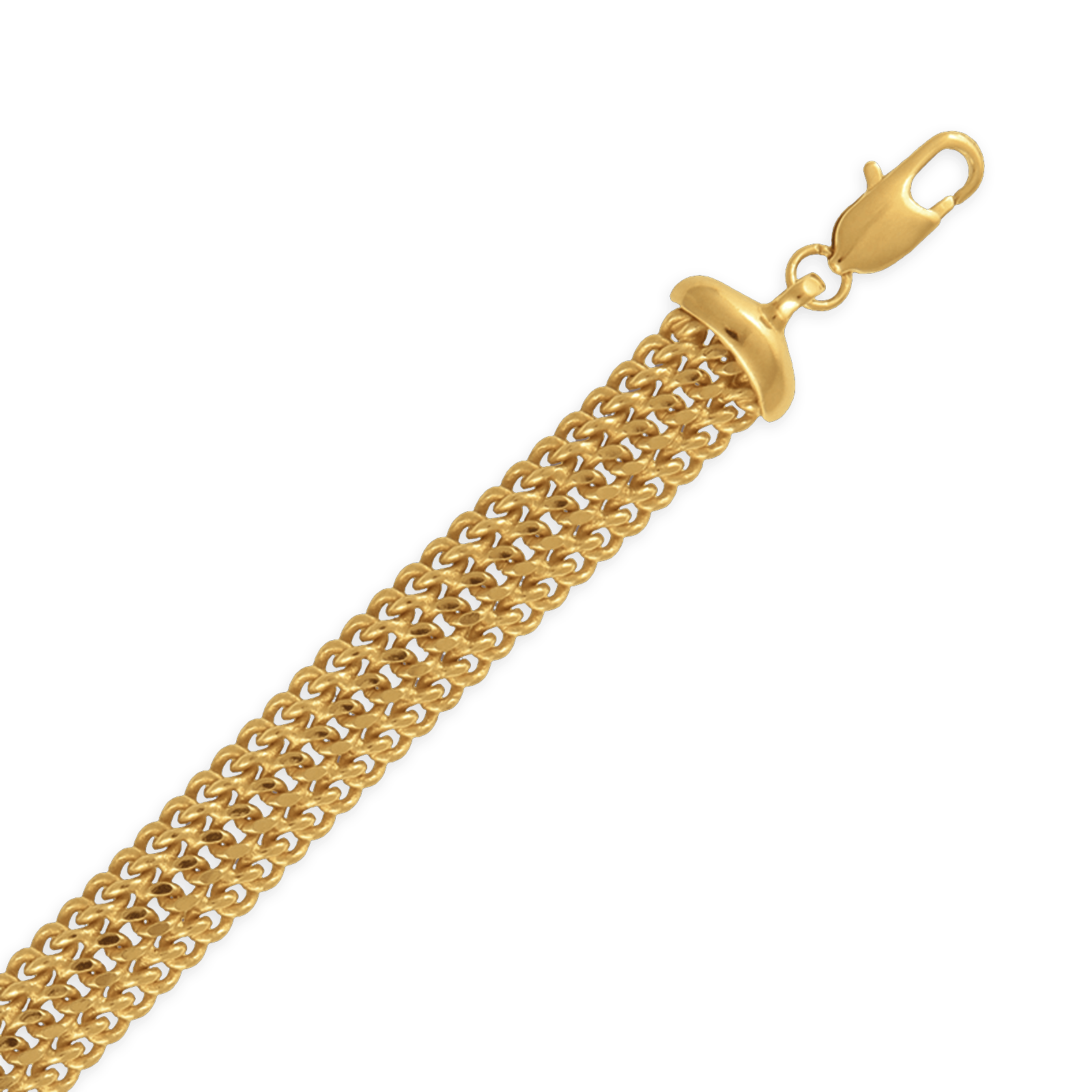 Bracelet Plaqué Or Maille Americaine