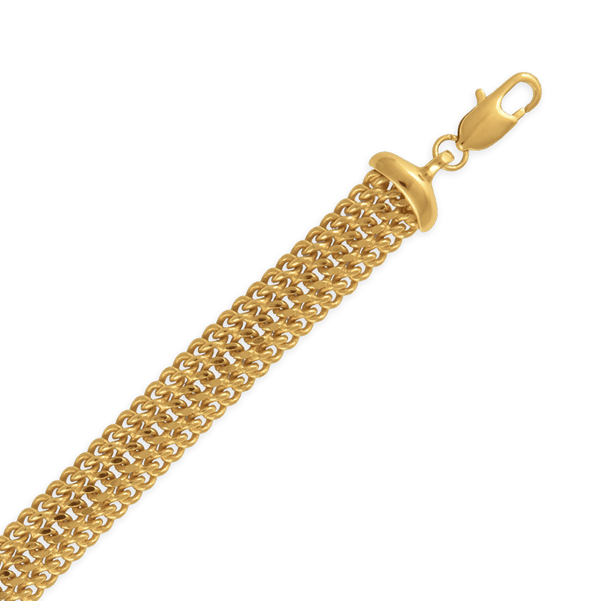 Bracelet Plaqué Or Maille Americaine 12mm 21cm