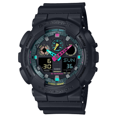 Montre Casio G-Shock fluorescent GA-100MF-1AER