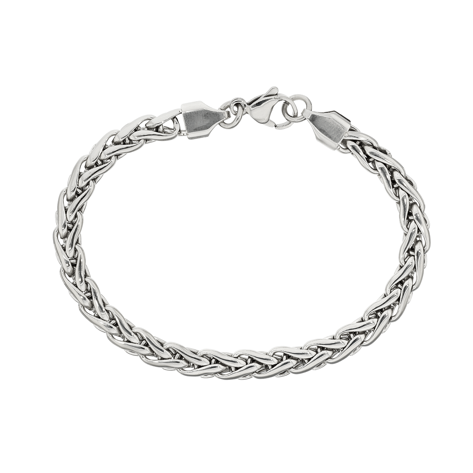 Bracelet Callas Acier maille palmier 19 centimètres