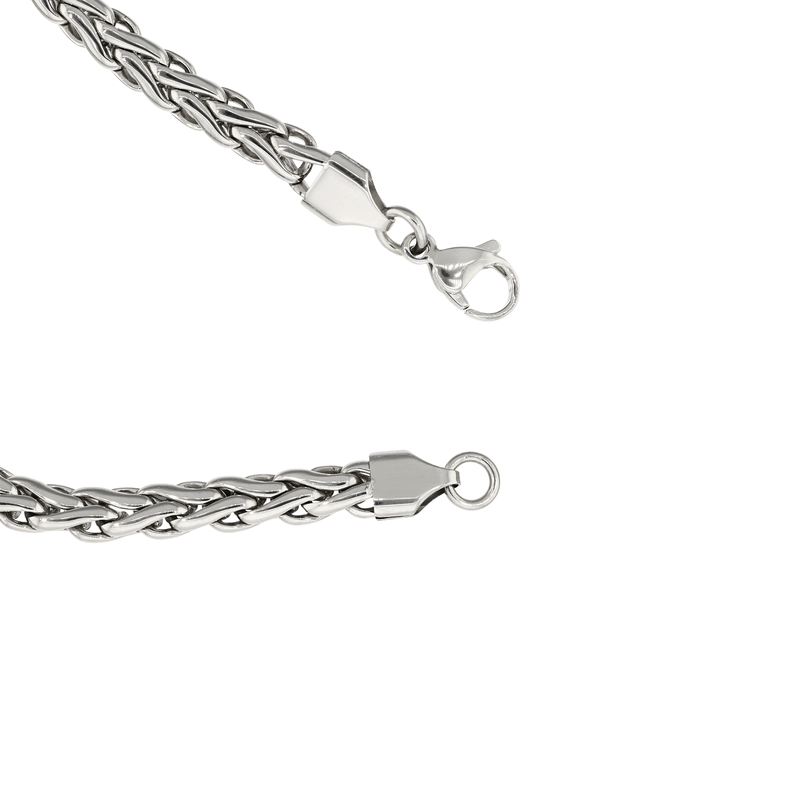 Bracelet Callas Acier maille palmier 19 centimètres
