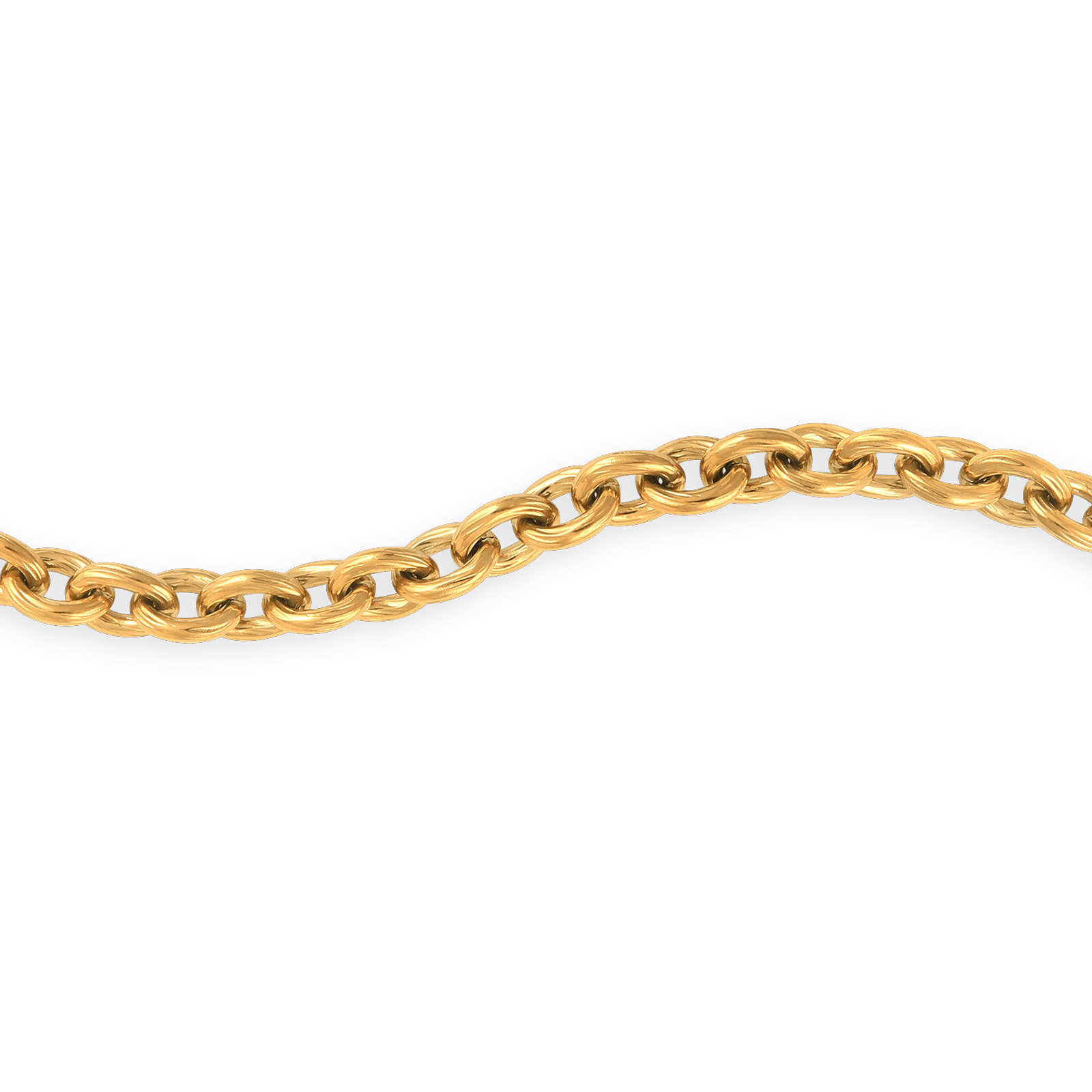 Bracelet Acier Jaune Maille Jaseron