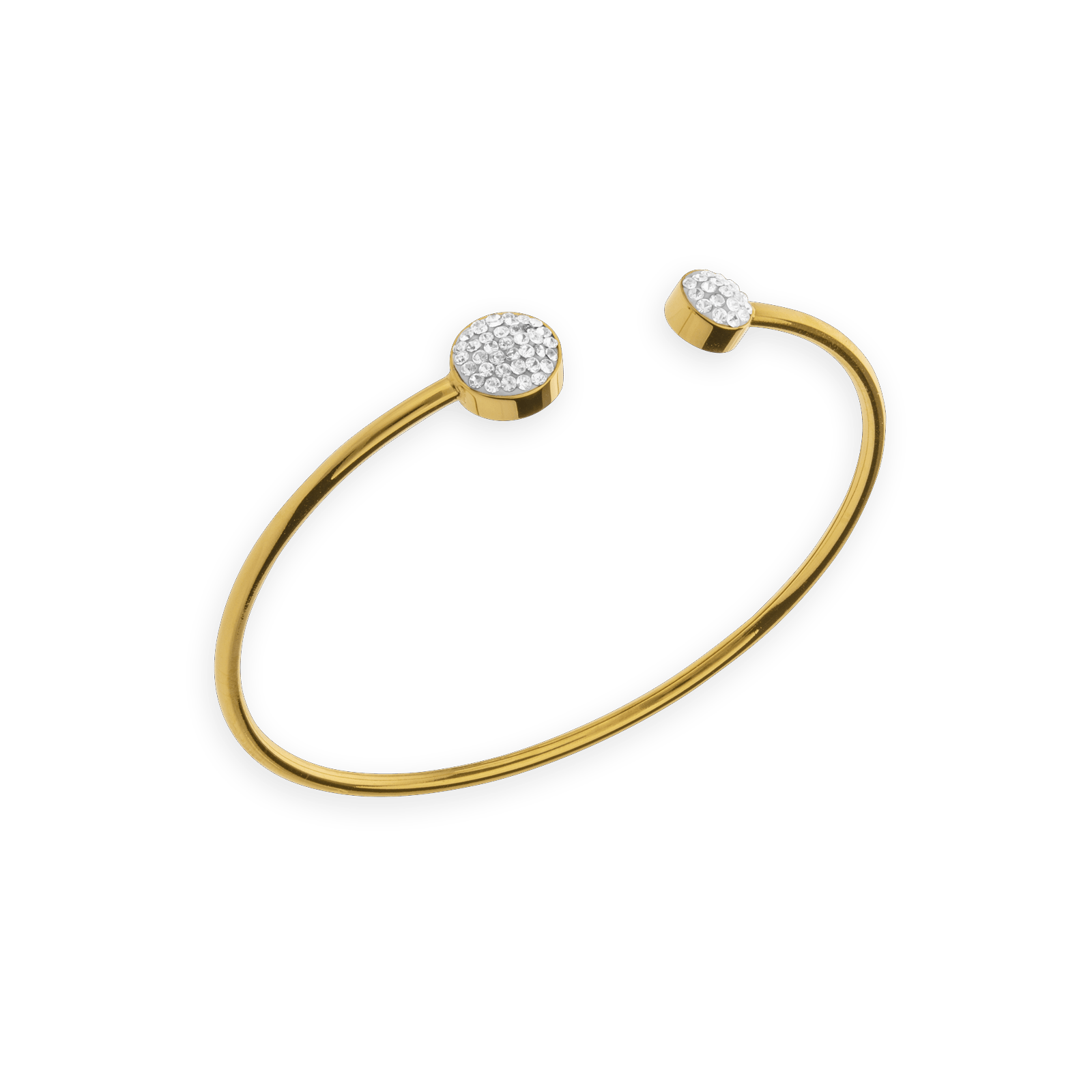 Jonc Acier Jaune Ouvert Cristal