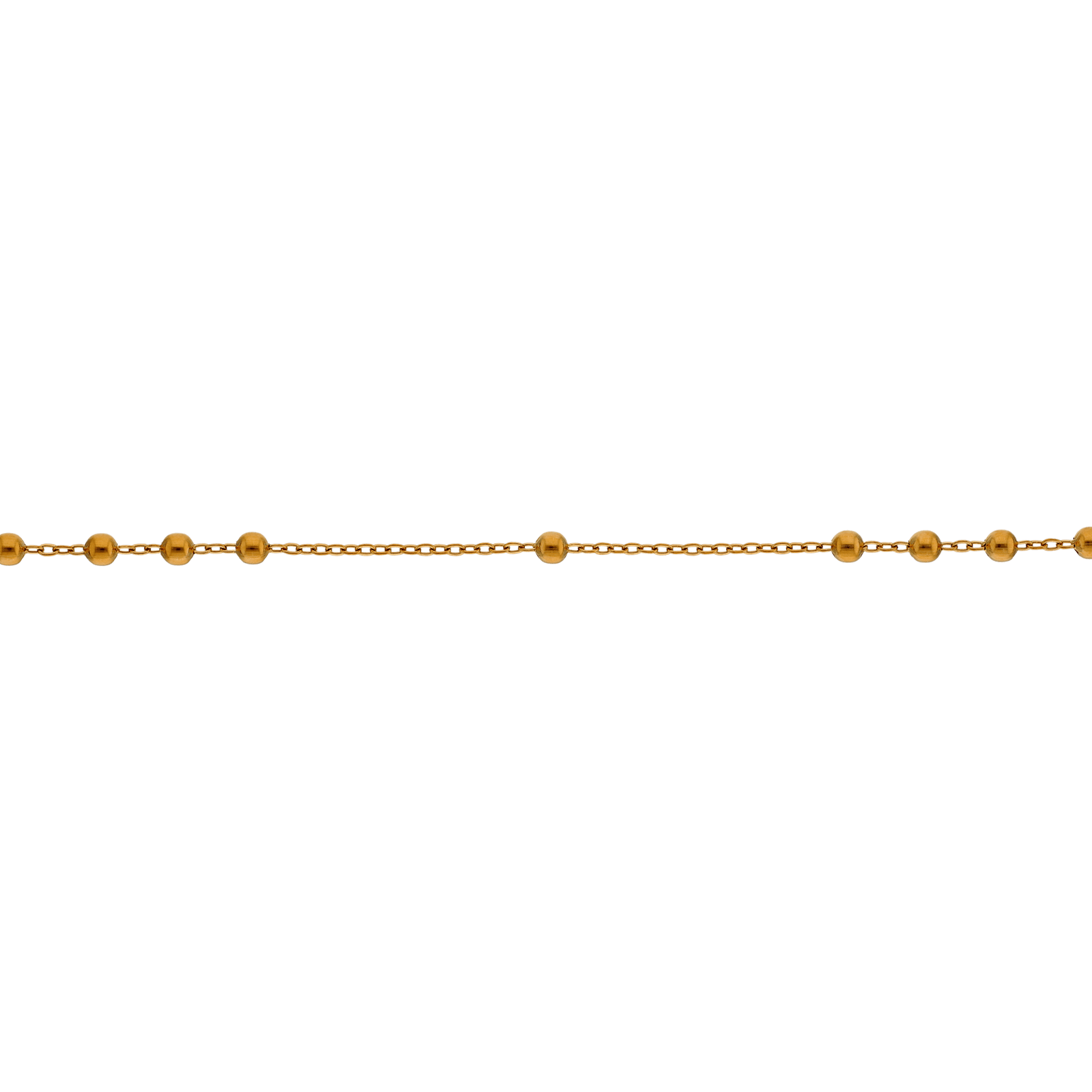 Bracelet Callas Acier chaîne forçat et boules 18 plus 3 centimètres