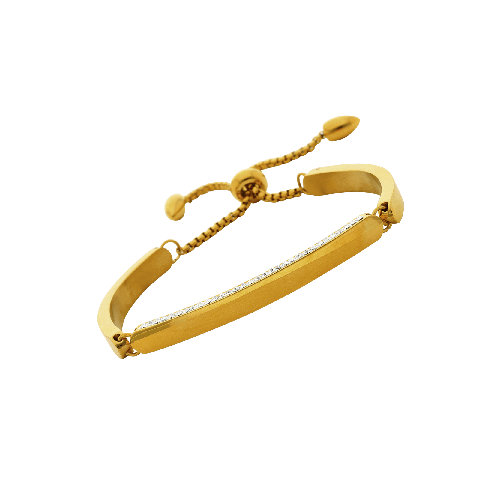 Bracelet Callas ajustable Acier doré et Plaqué 24cm