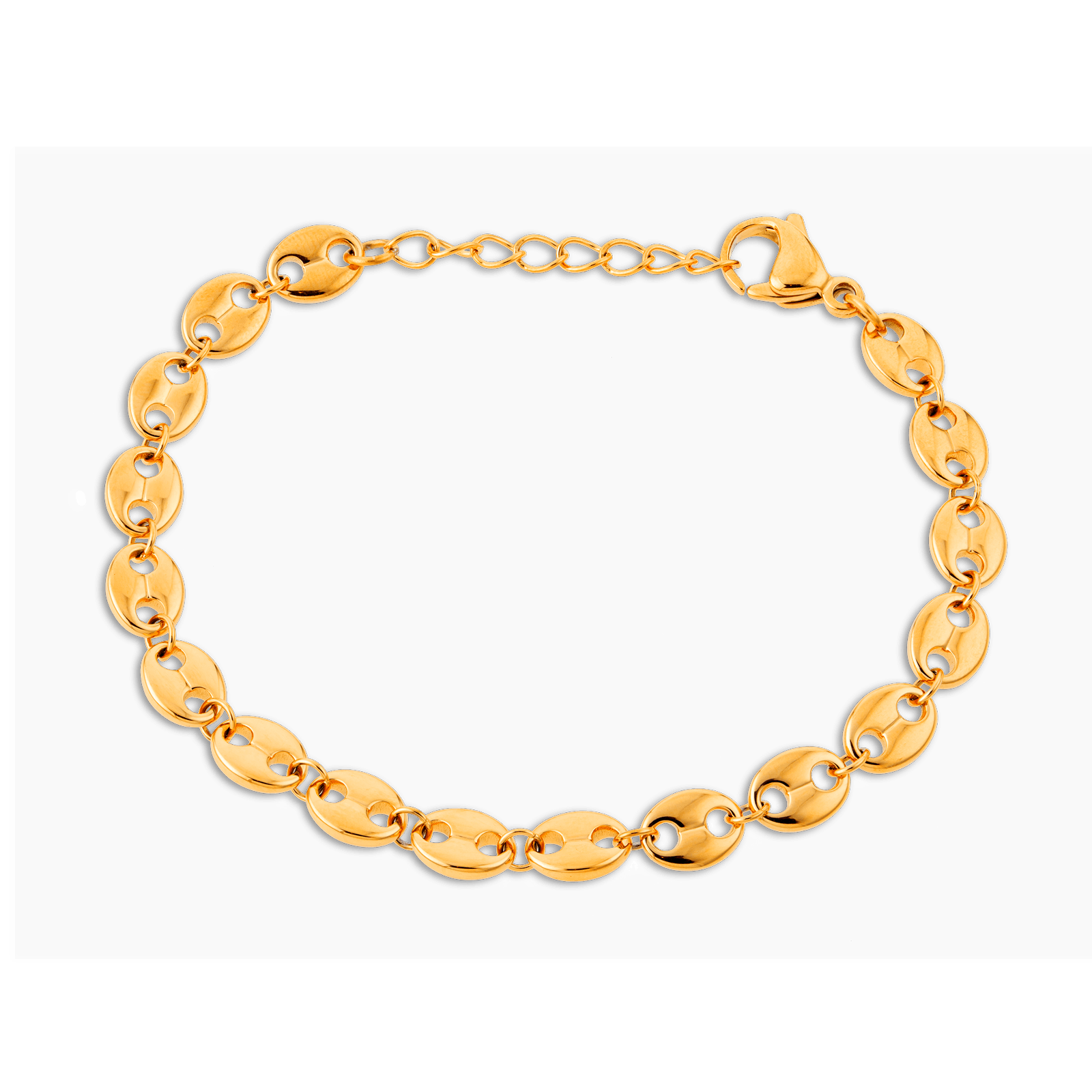Bracelet Acier Jaune Grain de Café