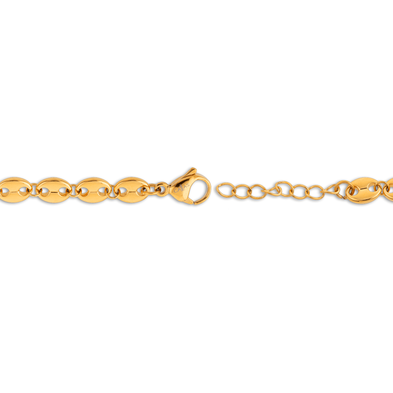 Bracelet Acier Jaune Grain de Café