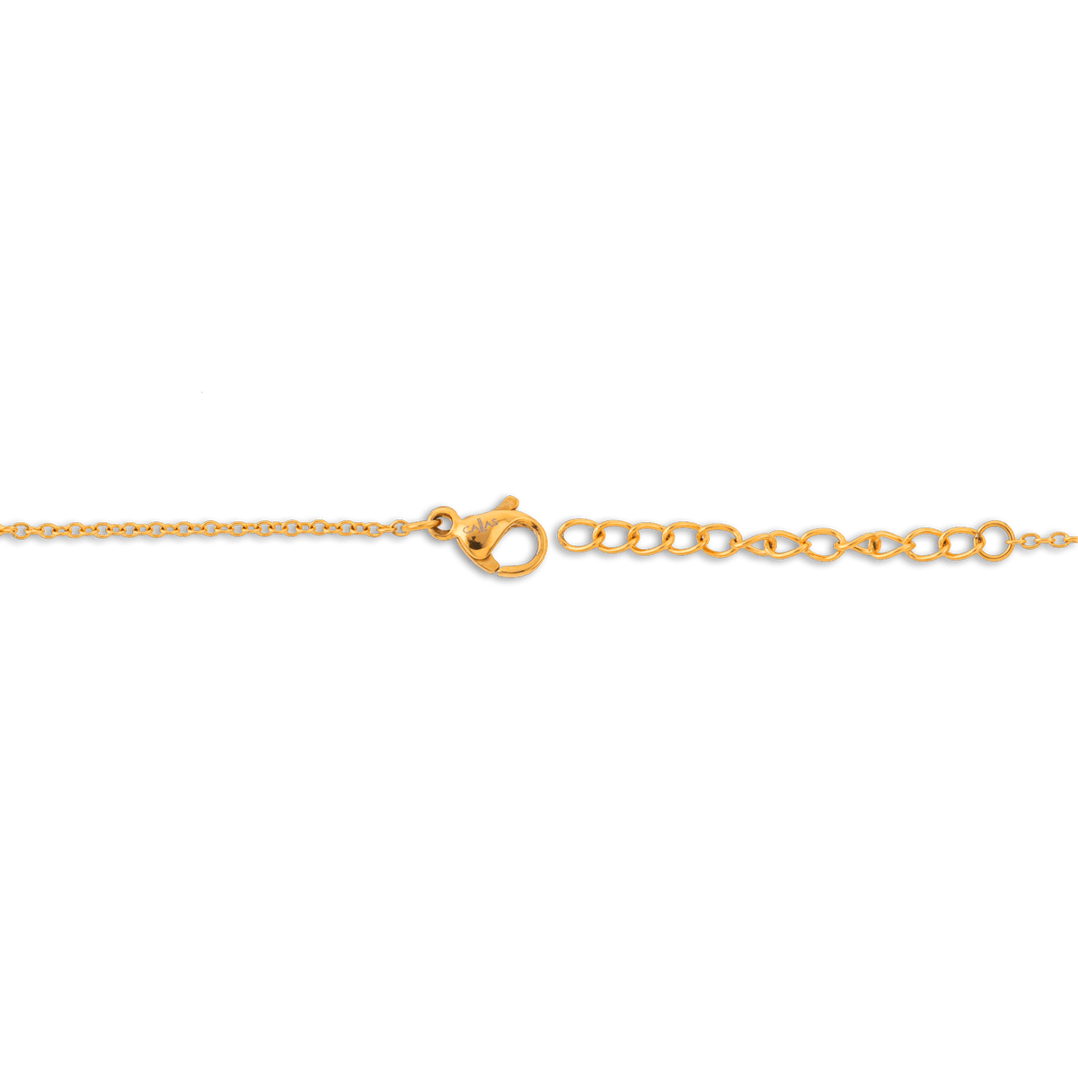 Bracelet Acier Jaune Pastille Martelée 12.5mm 17 à 20cm