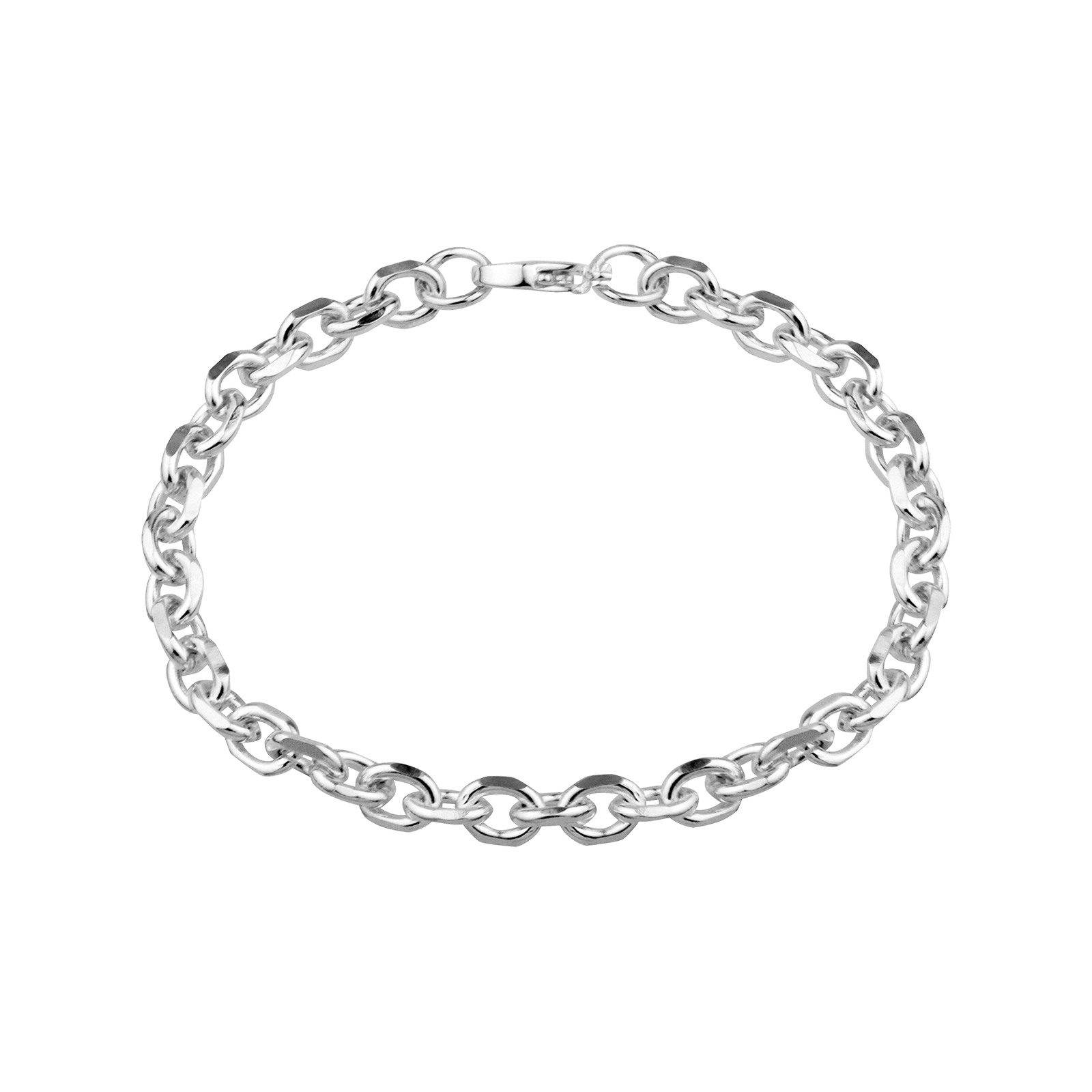 Bracelet Callas jaseron 7 millimètres Acier 21 centimètres