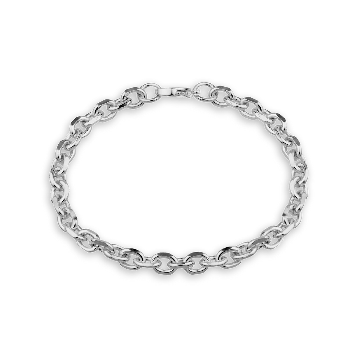 Bracelet Acier Maille Jaseron 7mm 21cm